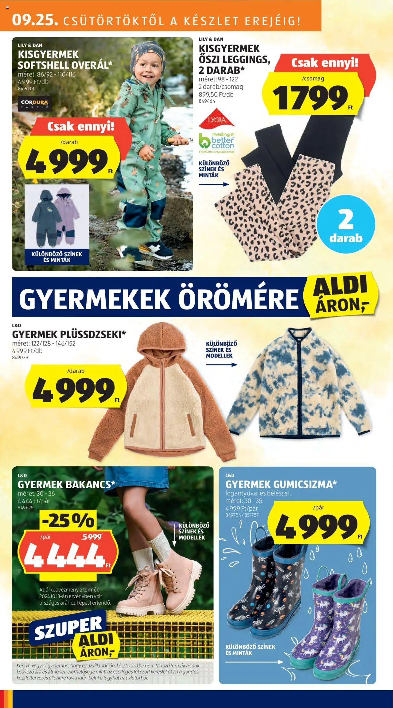 Aldi újság 2025.09.25. Akciós újság Aldi (2025-09-25 - 2025-10-01)