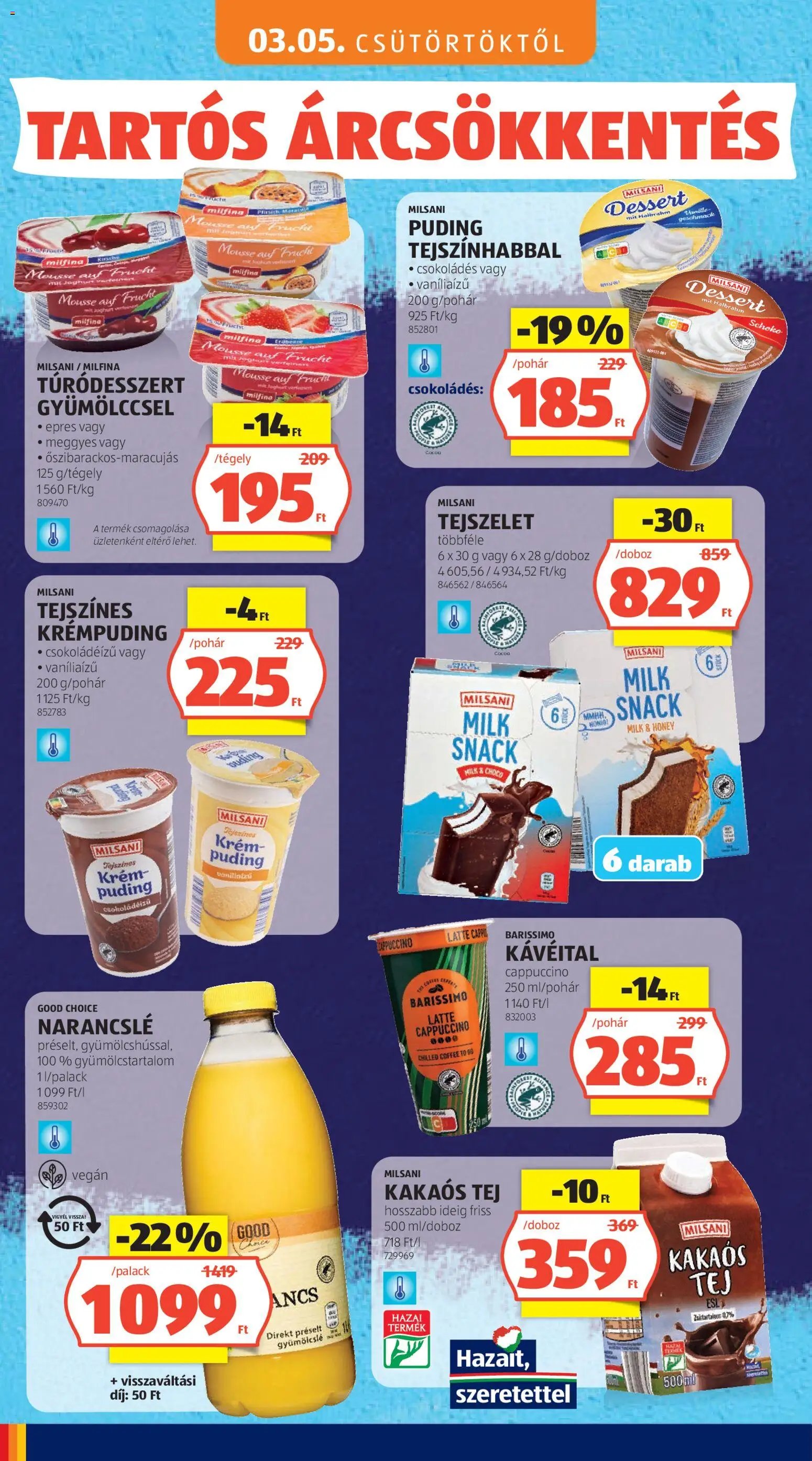 Aldi újság 2026.05.03. Aldi Tartós árcsökkentés flyer (2026-05-03)