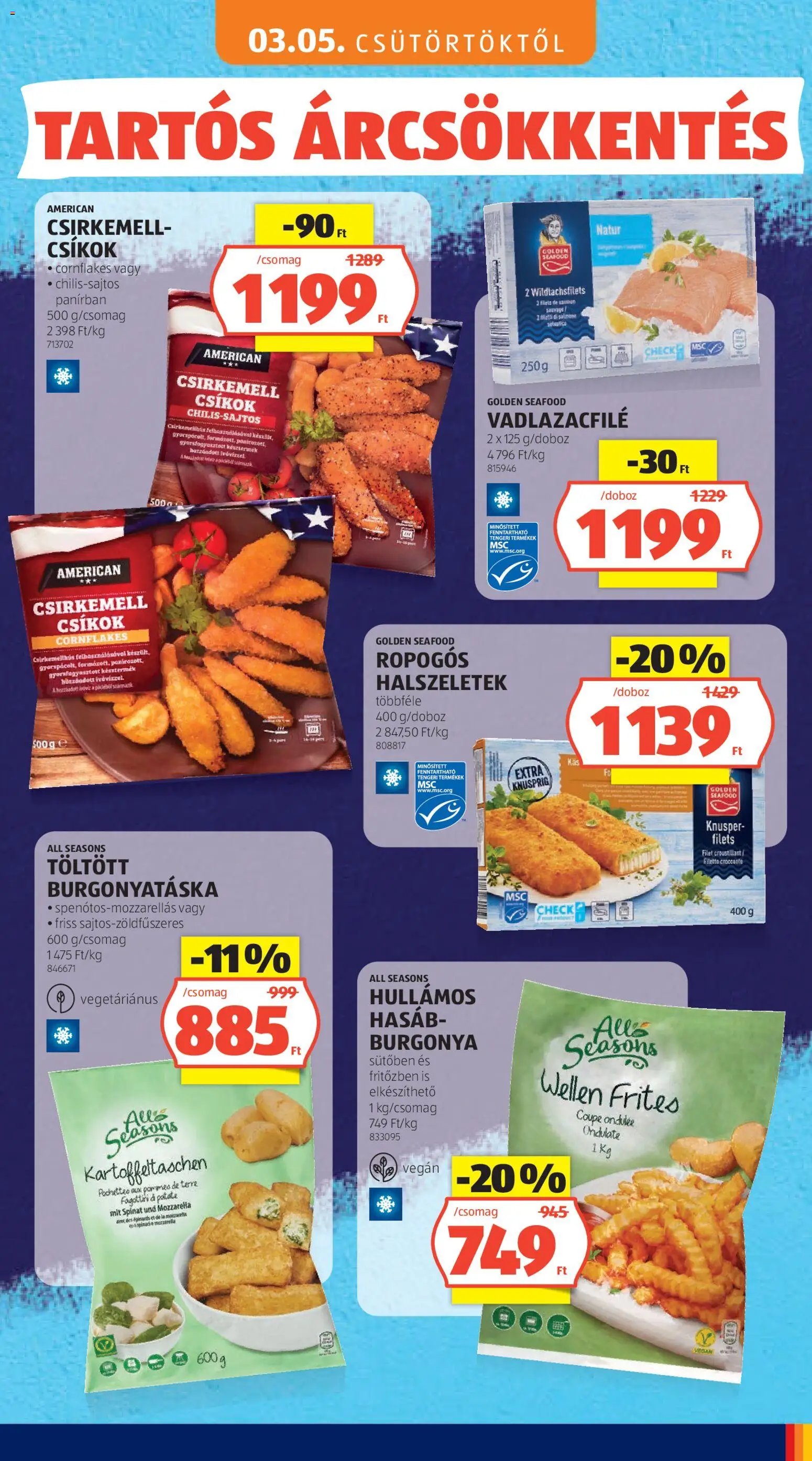 Aldi újság 2026.05.03. Aldi Tartós árcsökkentés flyer (2026-05-03)