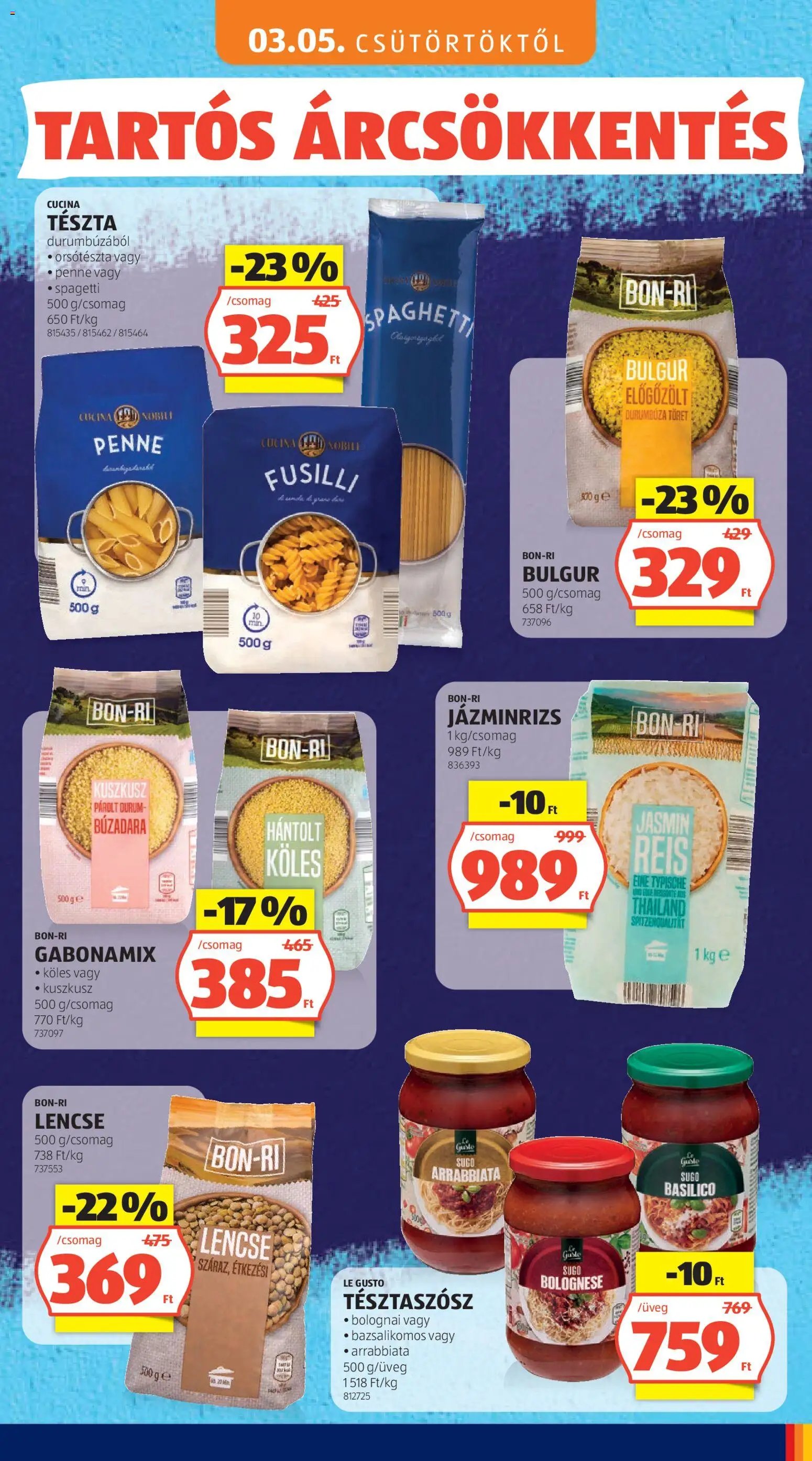 Aldi újság 2026.05.03. Aldi Tartós árcsökkentés flyer (2026-05-03)