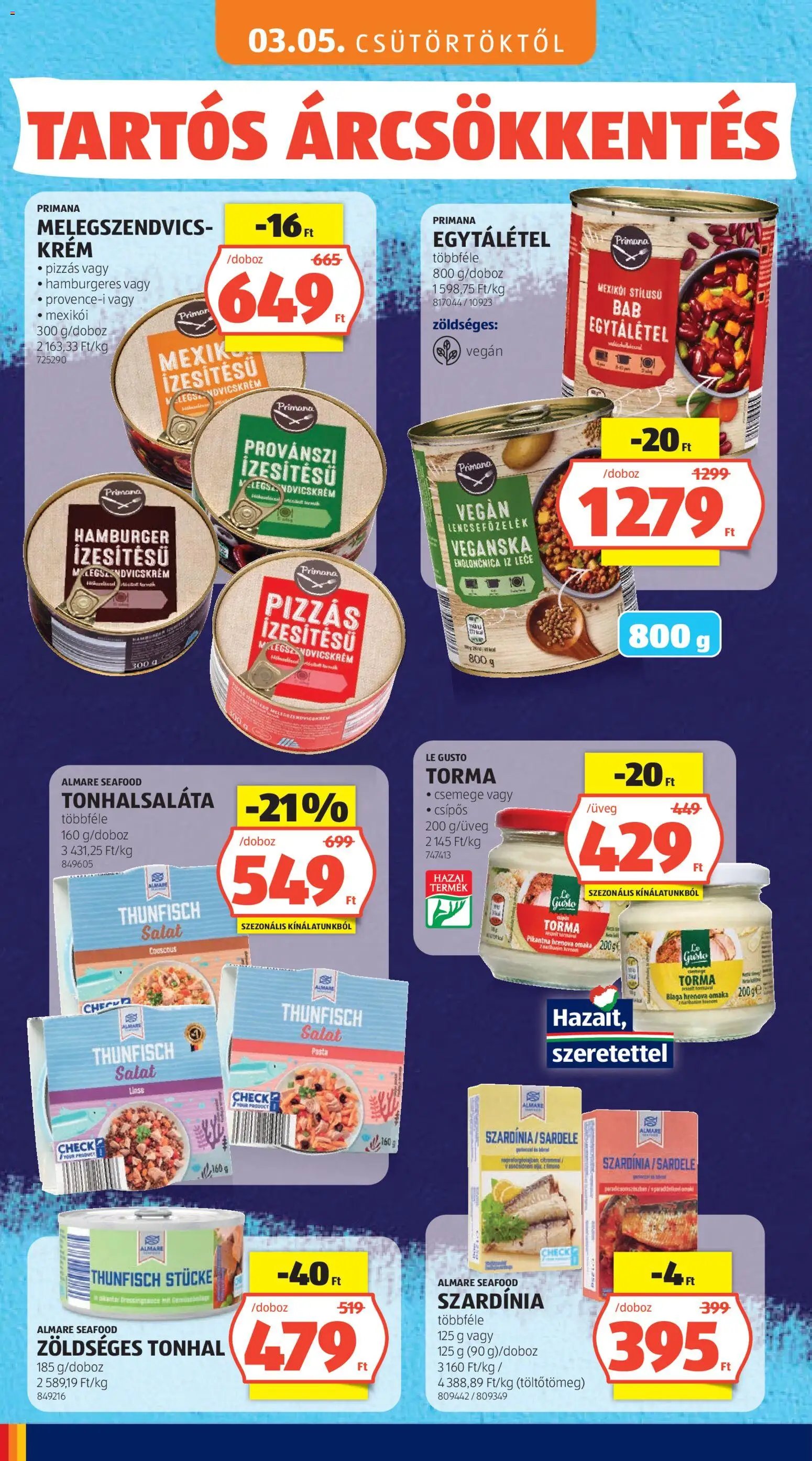 Aldi újság 2026.05.03. Aldi Tartós árcsökkentés flyer (2026-05-03)