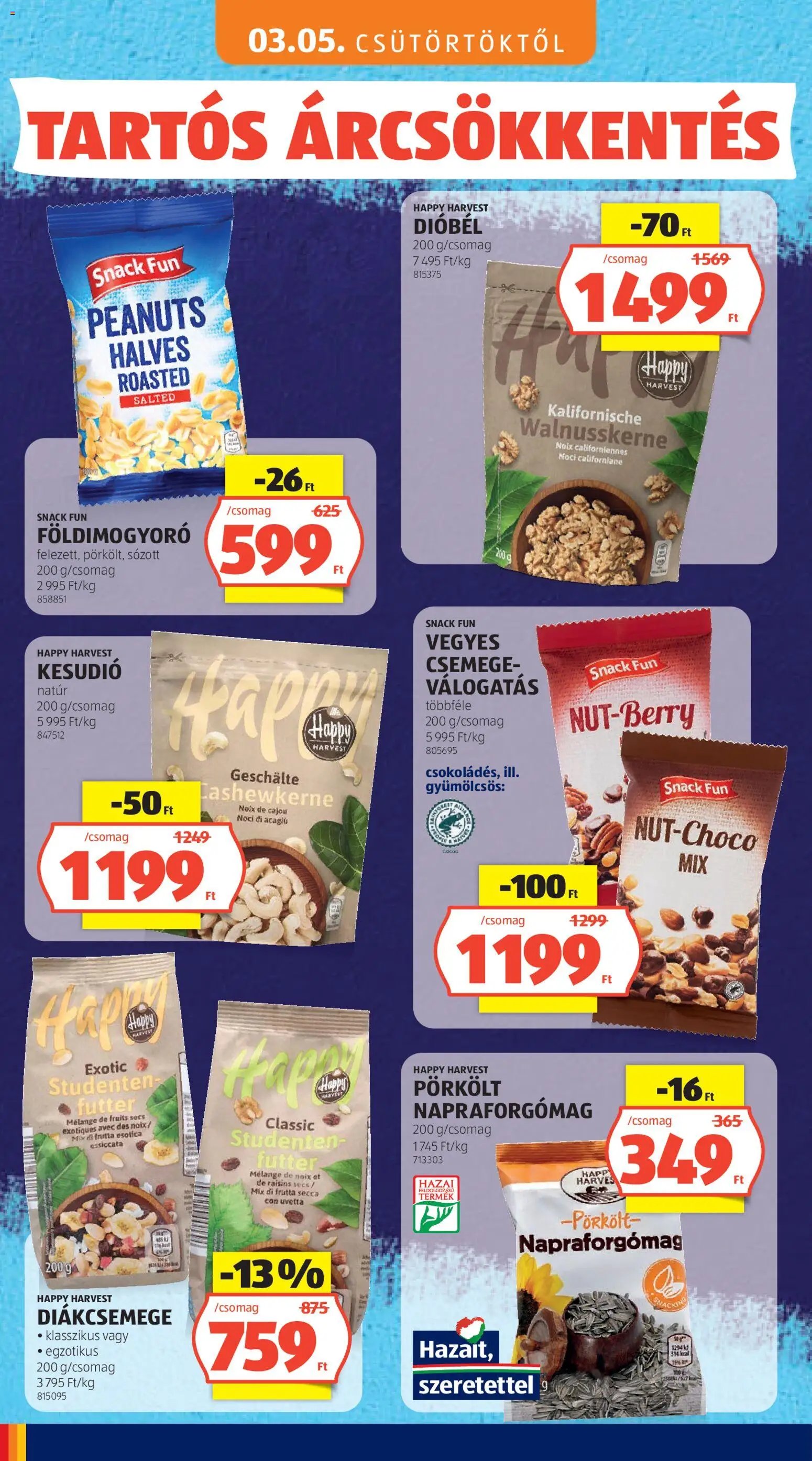 Aldi újság 2026.05.03. Aldi Tartós árcsökkentés flyer (2026-05-03)