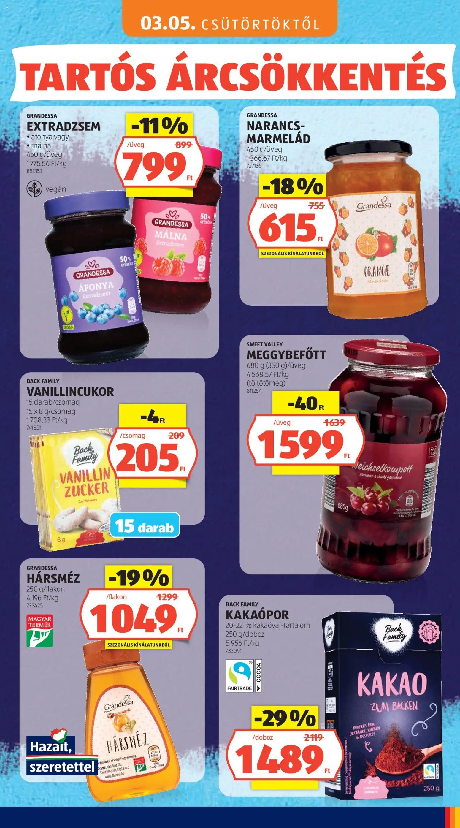 Aldi újság 2026.05.03. Aldi Tartós árcsökkentés flyer (2026-05-03)