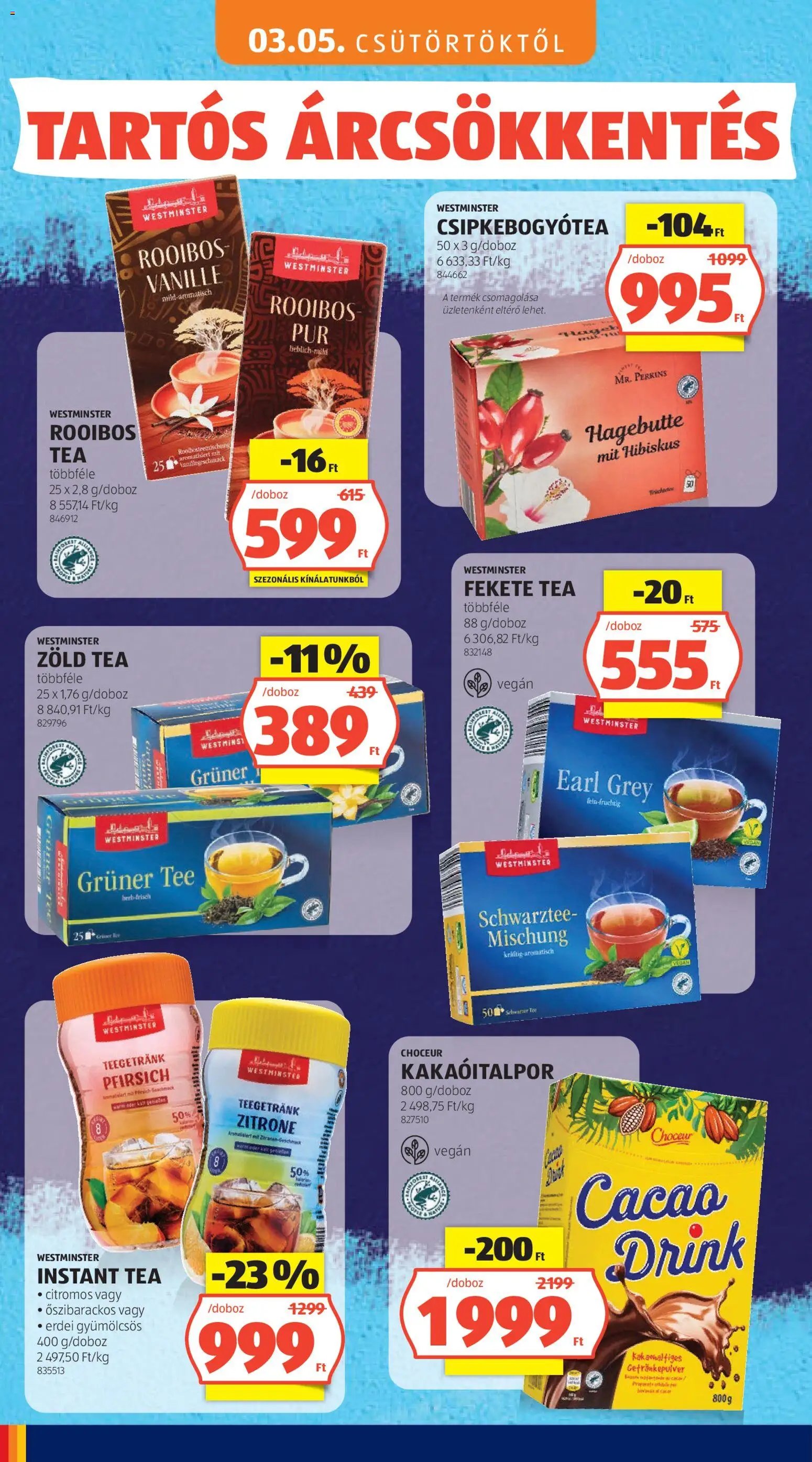 Aldi újság 2026.05.03. Aldi Tartós árcsökkentés flyer (2026-05-03)