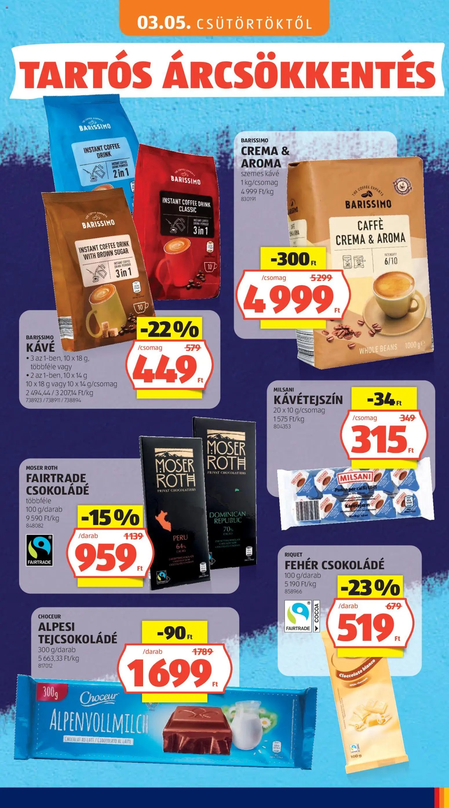 Aldi újság 2026.05.03. Aldi Tartós árcsökkentés flyer (2026-05-03)
