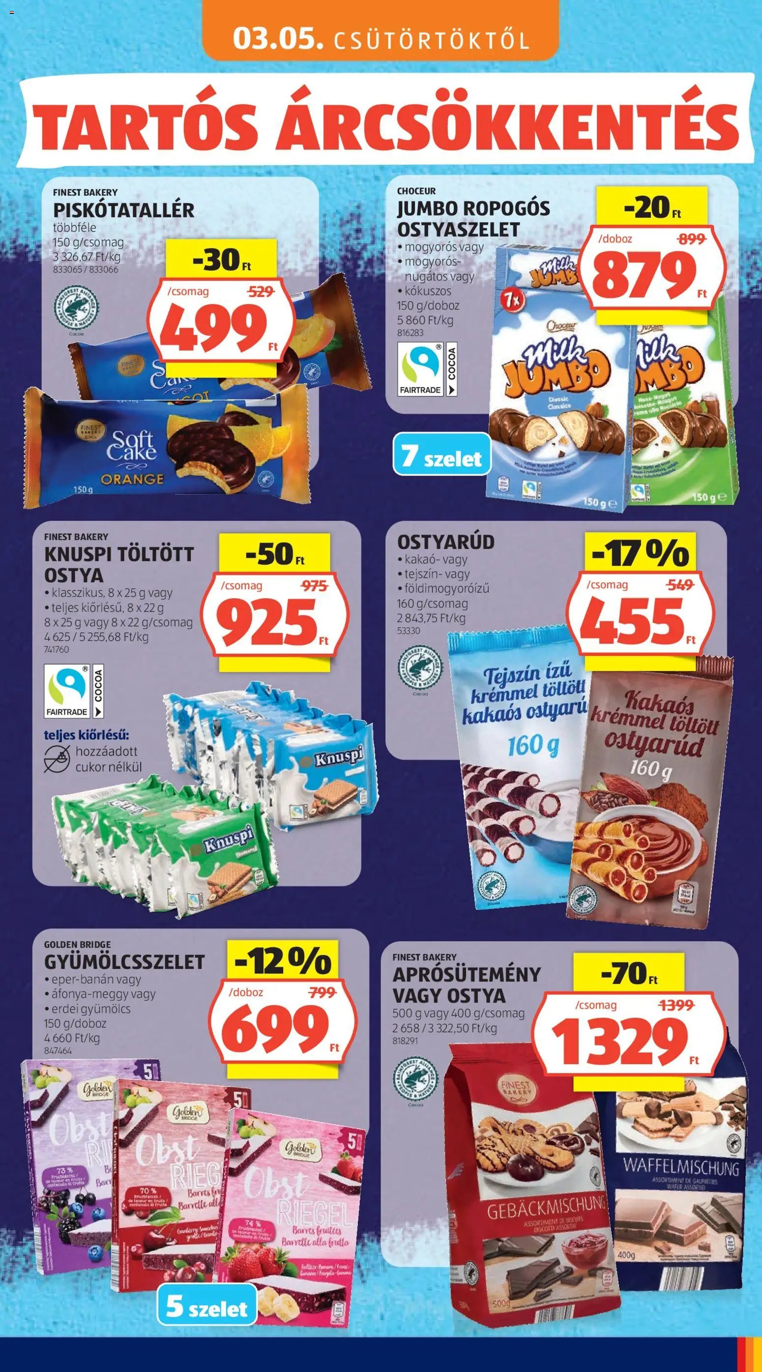 Aldi újság 2026.05.03. Aldi Tartós árcsökkentés flyer (2026-05-03)