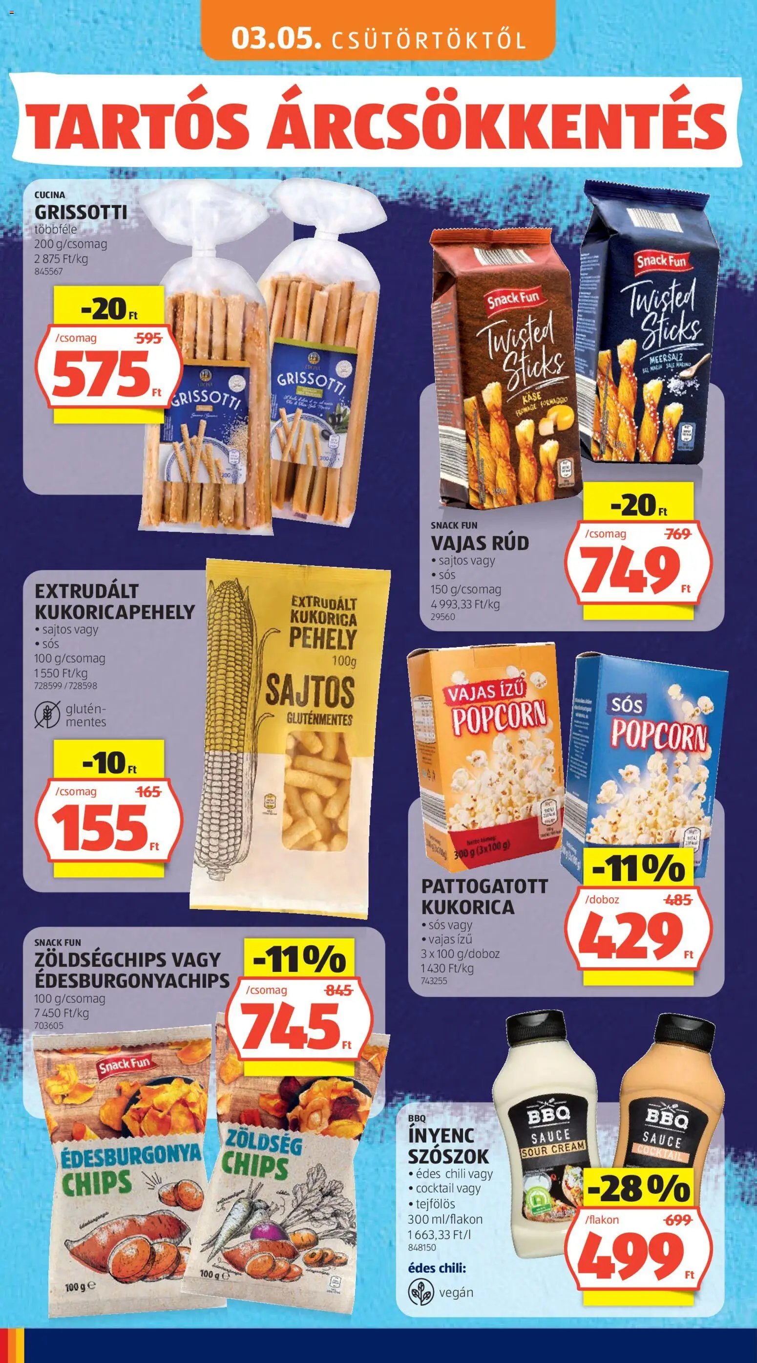 Aldi újság 2026.05.03. Aldi Tartós árcsökkentés flyer (2026-05-03)