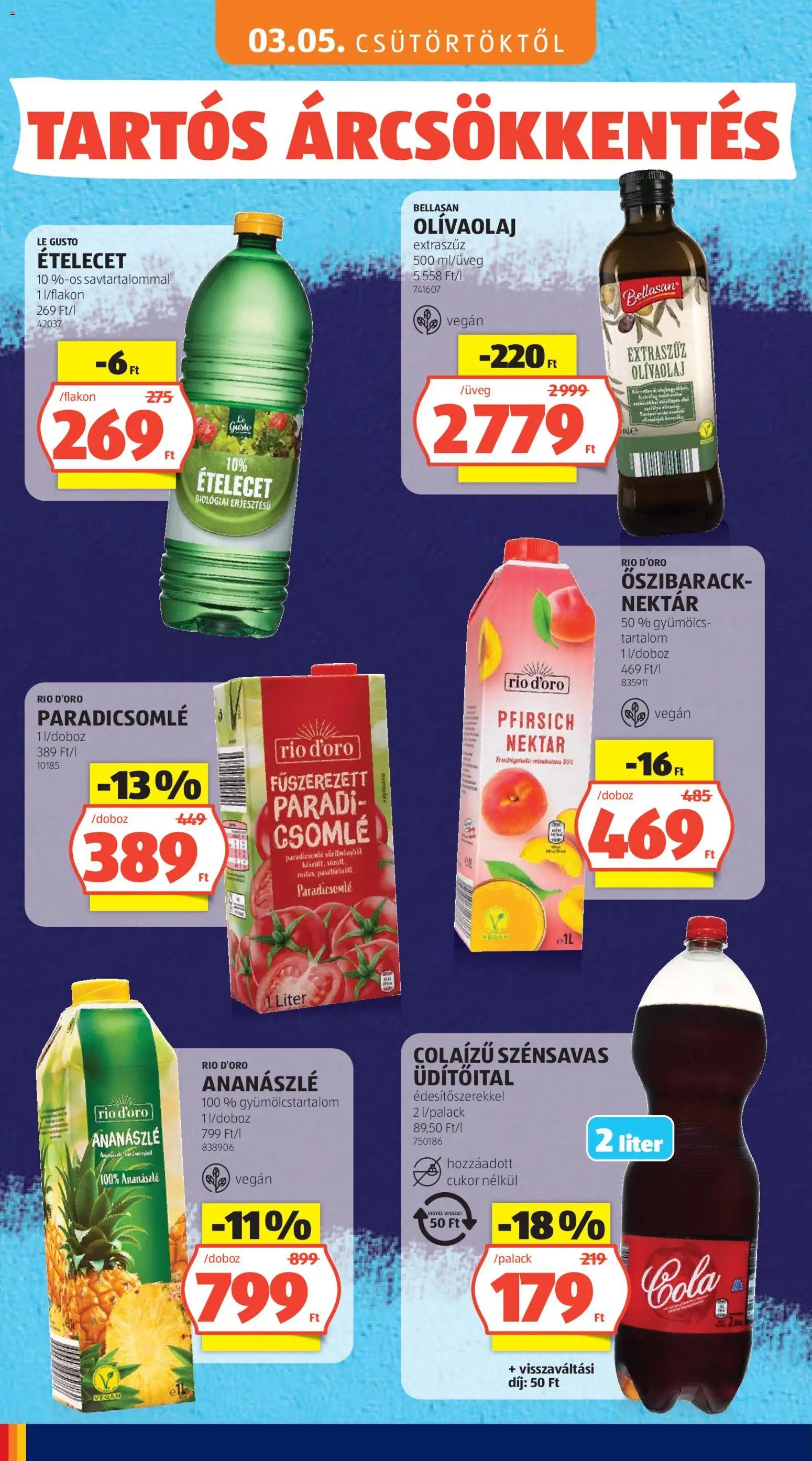 Aldi újság 2026.05.03. Aldi Tartós árcsökkentés flyer (2026-05-03)