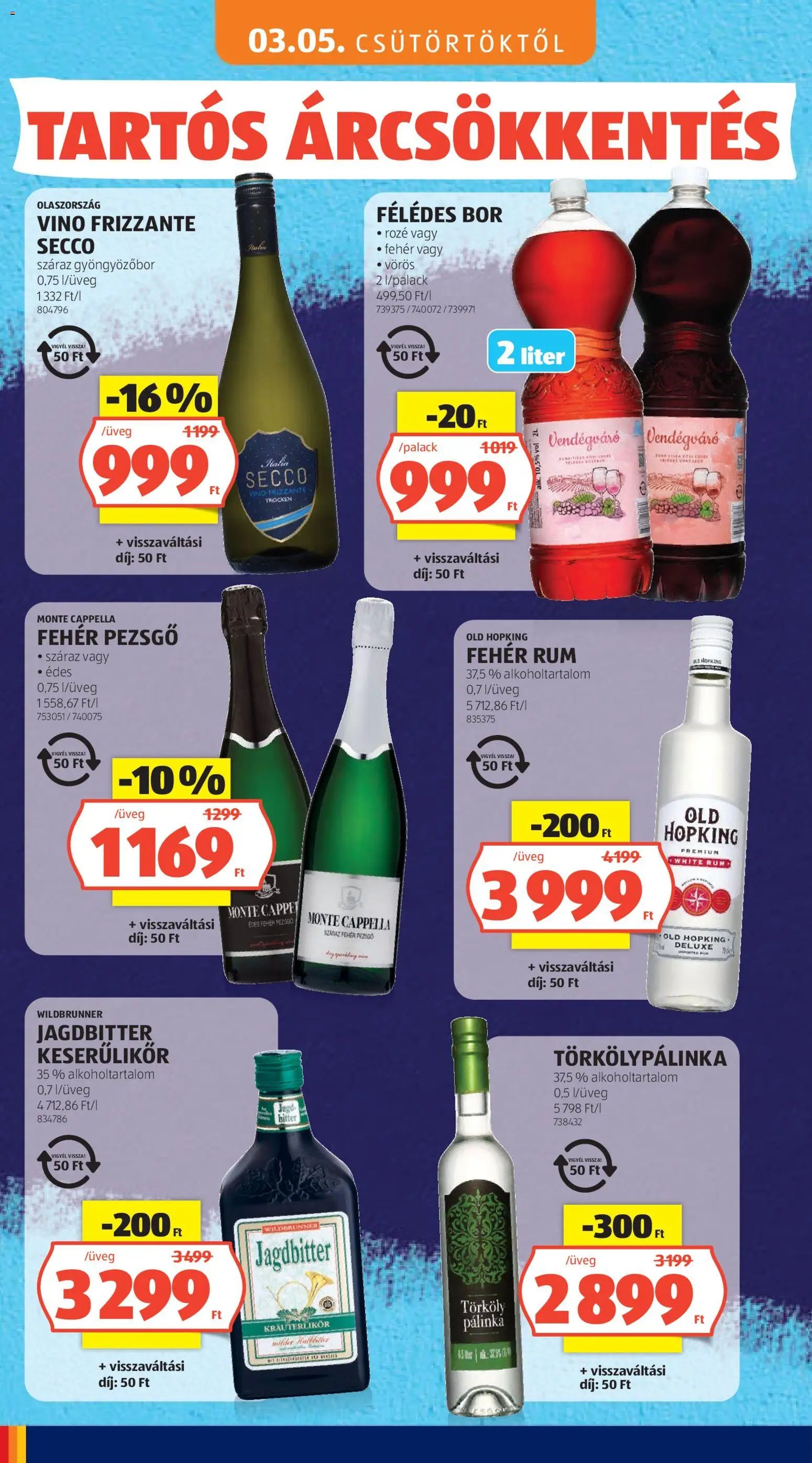 Aldi újság 2026.05.03. Aldi Tartós árcsökkentés flyer (2026-05-03)
