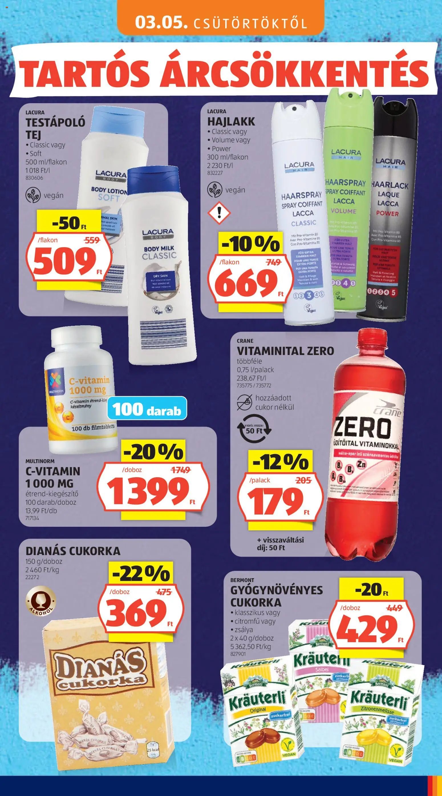 Aldi újság 2026.05.03. Aldi Tartós árcsökkentés flyer (2026-05-03)