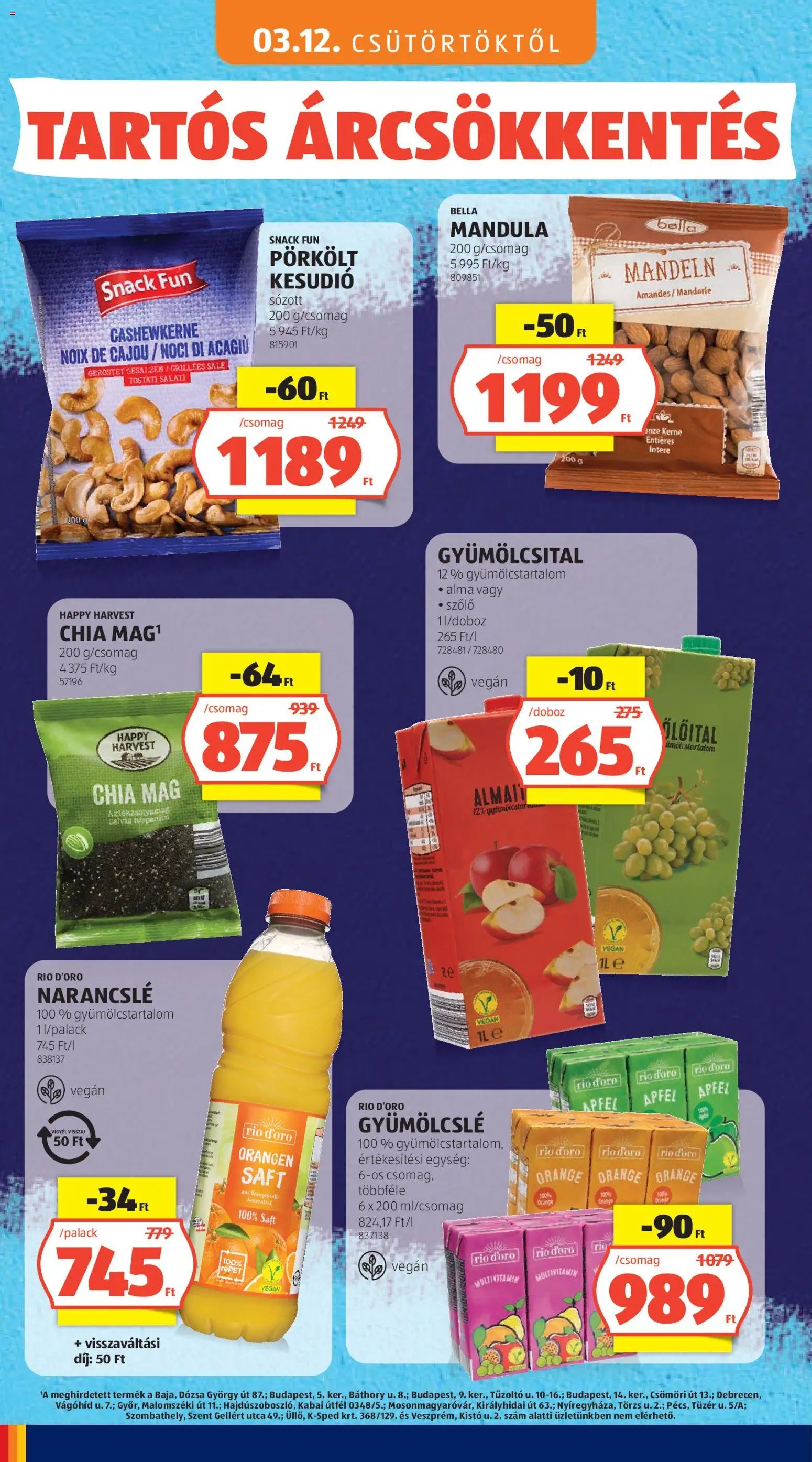Aldi újság 2026.05.03. Aldi Tartós árcsökkentés flyer (2026-05-03)