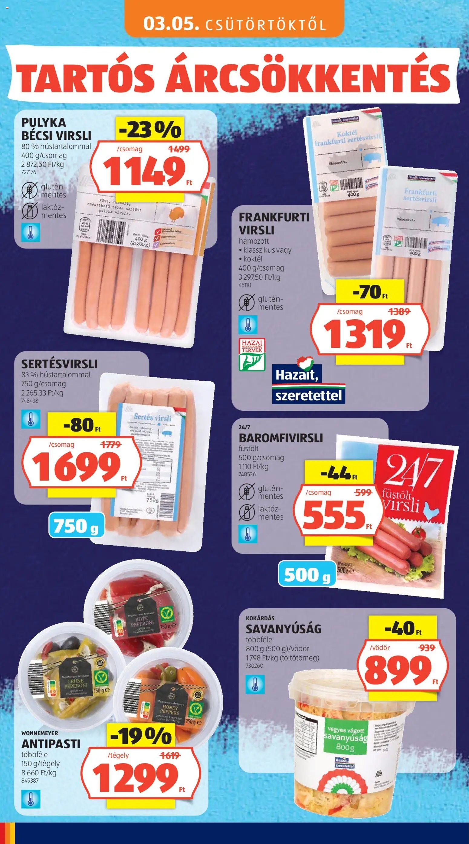 Aldi újság 2026.05.03. Aldi Tartós árcsökkentés flyer (2026-05-03)