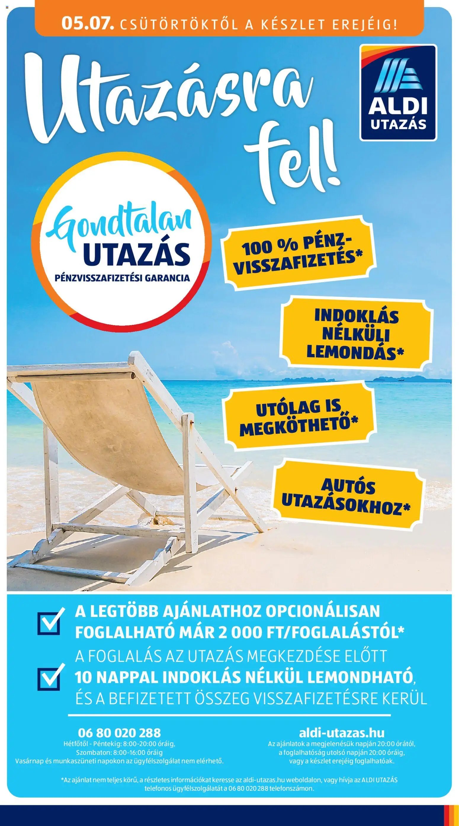 Aldi újság 2026.05.07. Aldi Utazás katalógus (2026-05-07 - 2026-05-13)