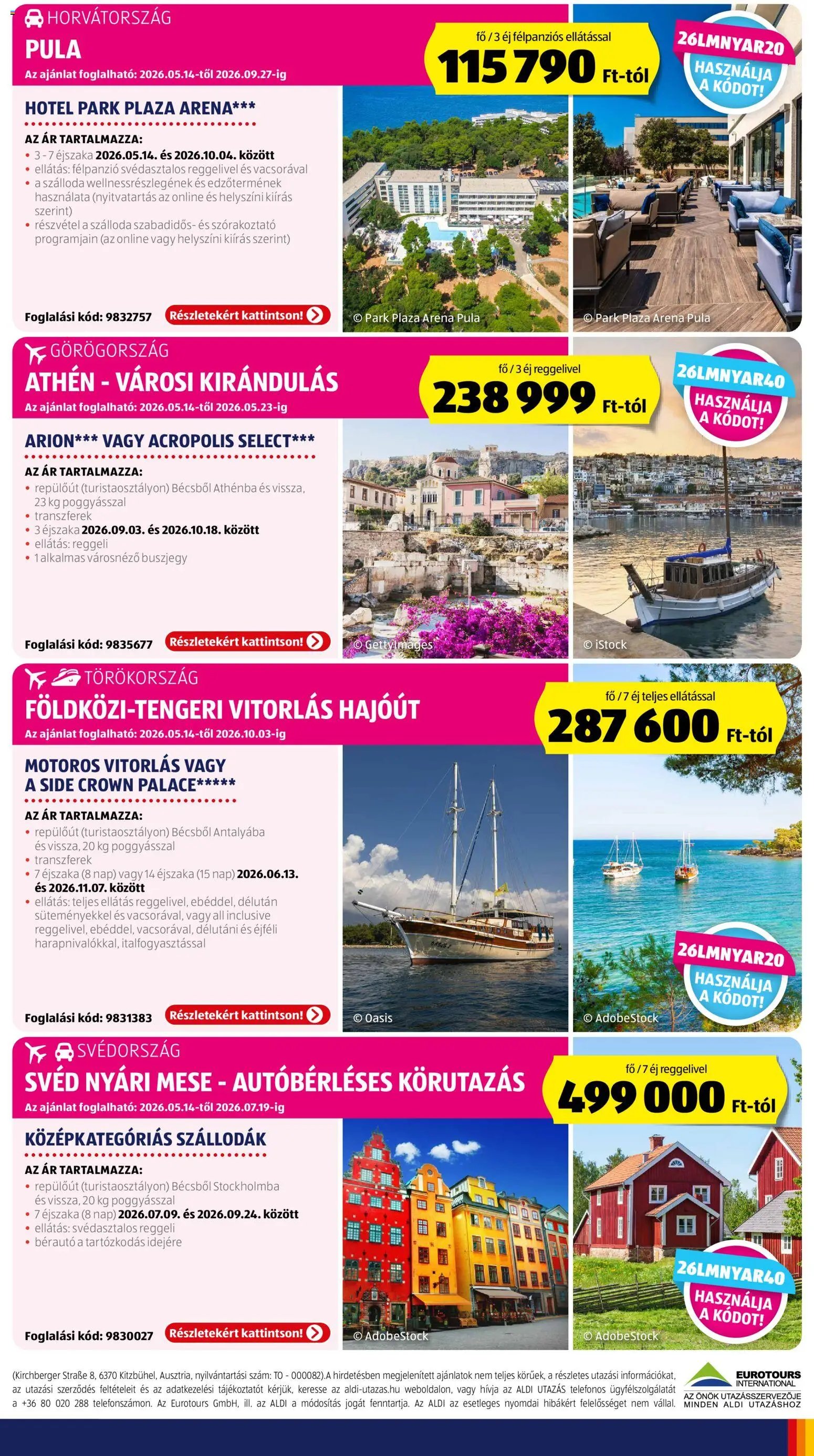 Aldi újság 2026.05.14. Aldi Utazás katalógus (2026-05-14 - 2026-05-20)