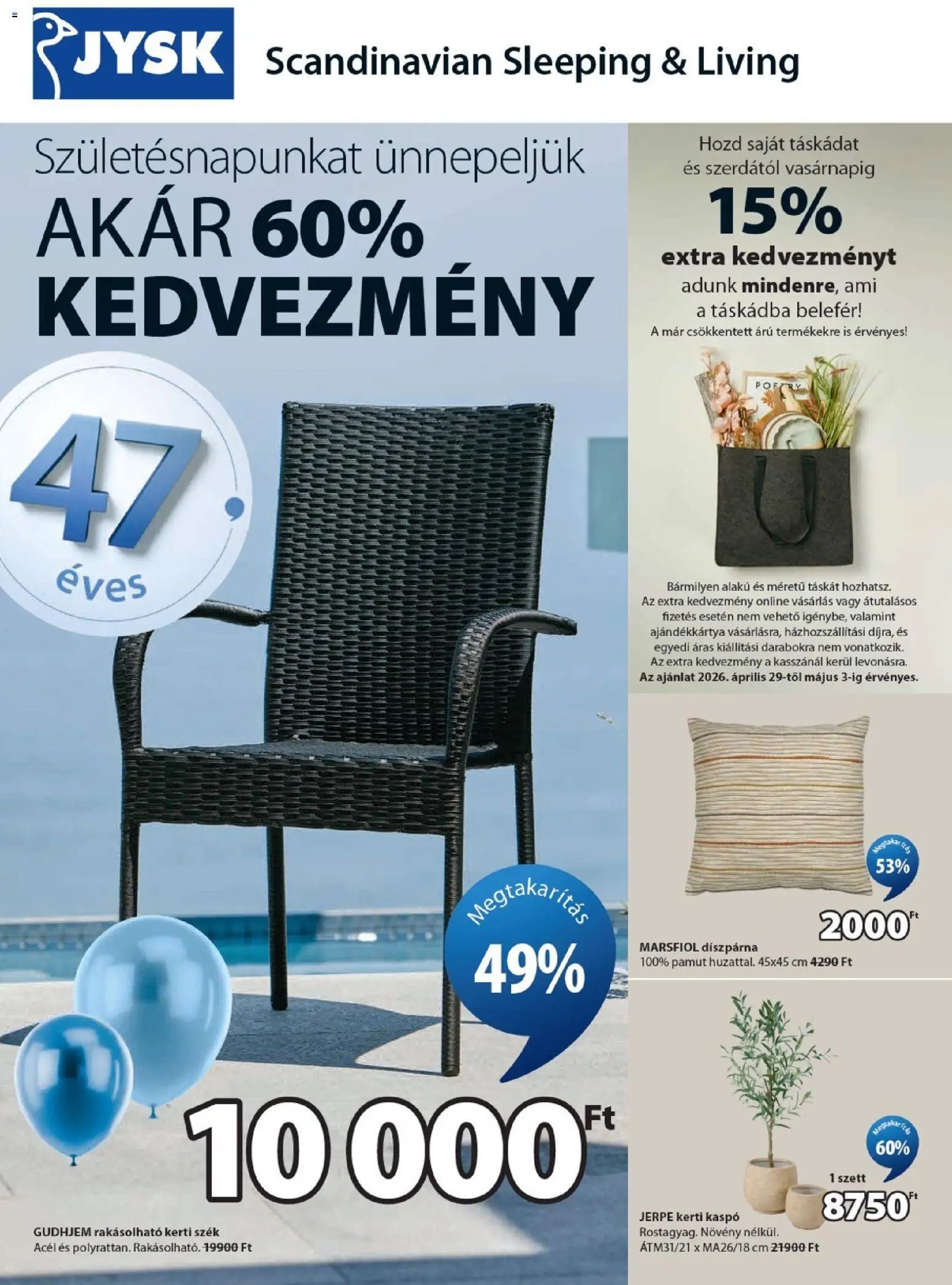 JYSK újság 2026.04.29. JYSK akciós újság (2026-04-29 - 2026-05-03)