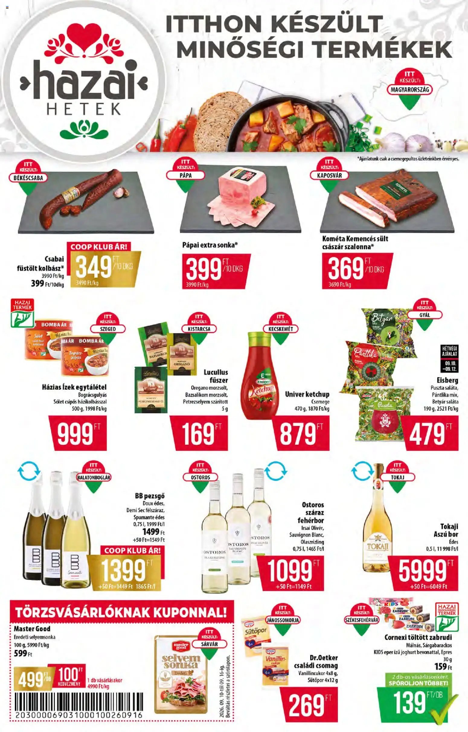 COOP újság 2026.09.10. COOP - Szuper Plus / Alföld Pro-Coop