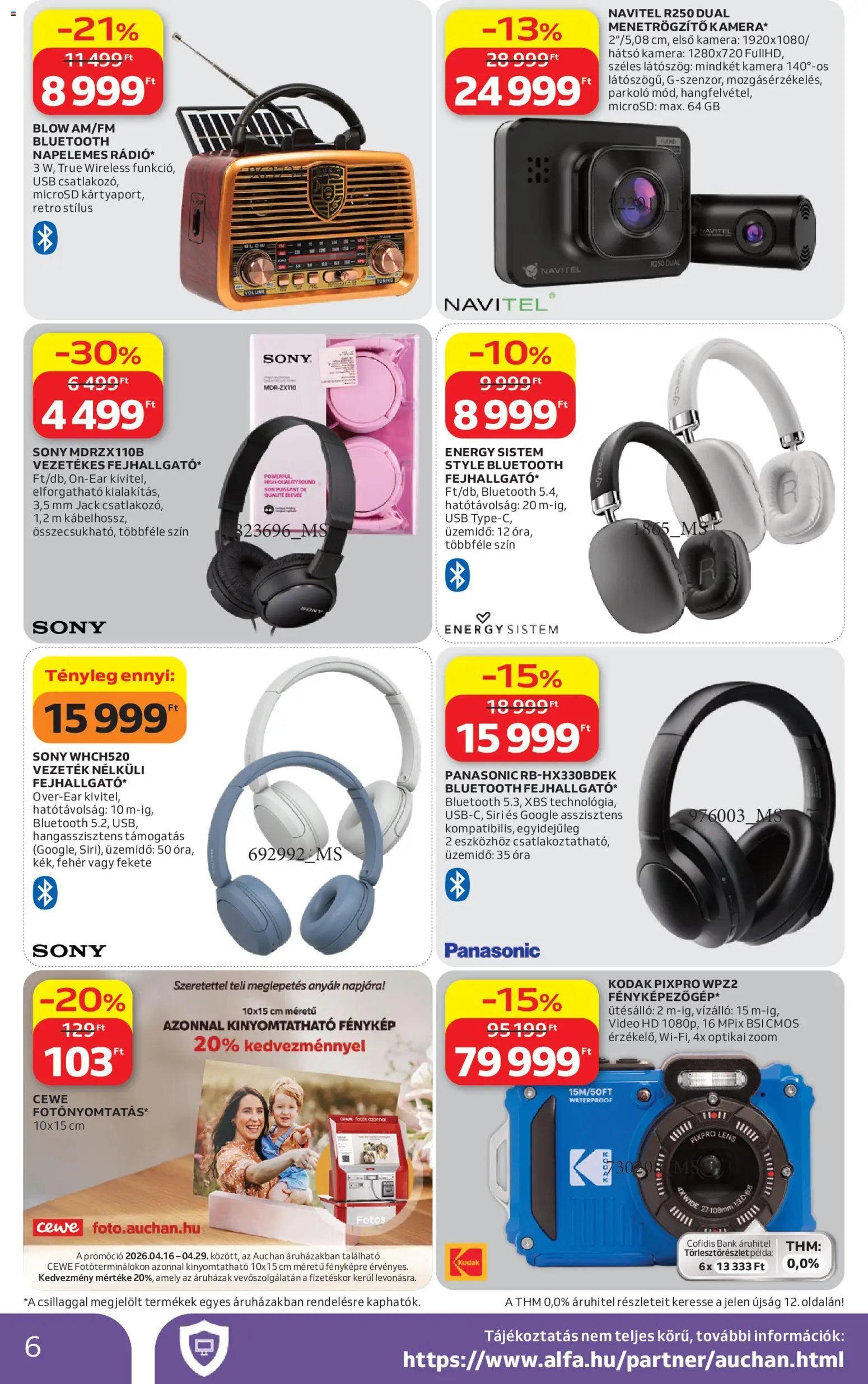 Auchan újság 2026.04.16. Auchan Elektronikai ajánlataink (2026-04-16 - 2026-04-29)