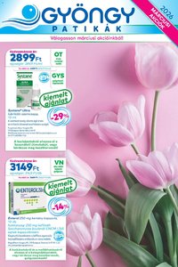 Gyöngy Patikák újság 2026.03.01. Gyöngy Patikák akciós újság (2026-03-01 - 2026-03-31)