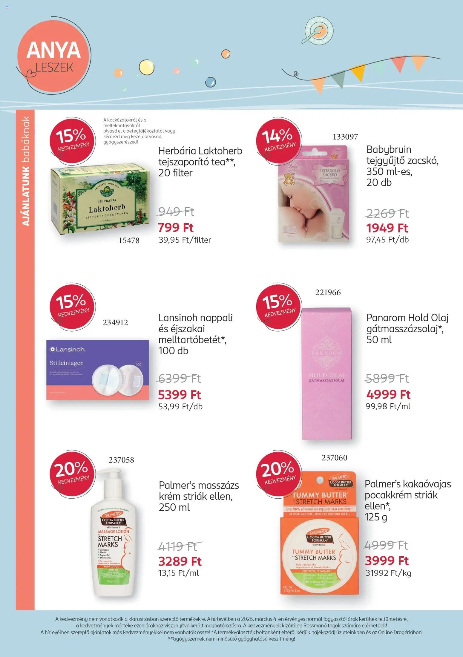 Rossmann újság 2026.03.09. Rossmann Babaprogram (2026-03-09 - 2026-04-05)