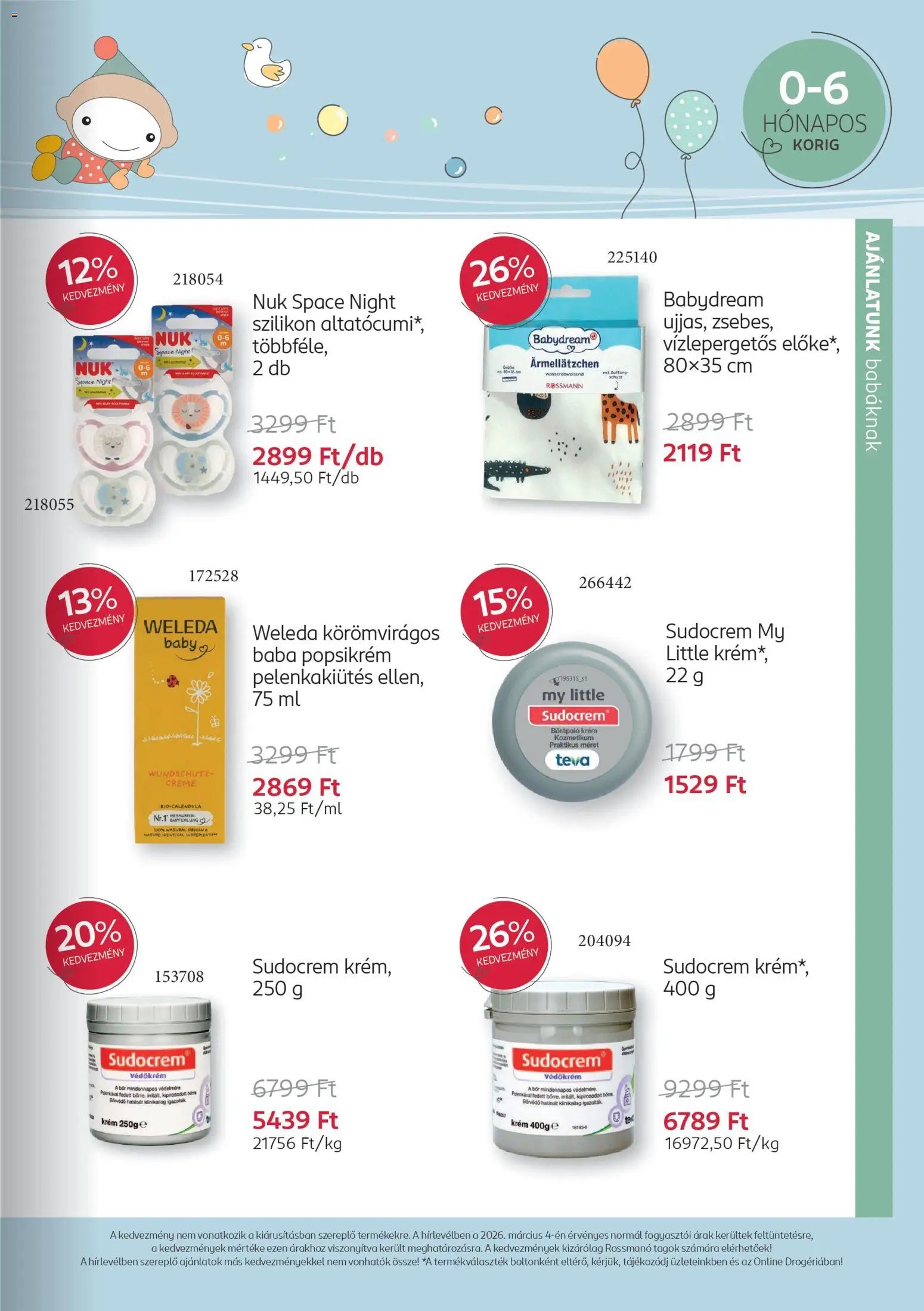 Rossmann újság 2026.03.09. Rossmann Babaprogram (2026-03-09 - 2026-04-05)