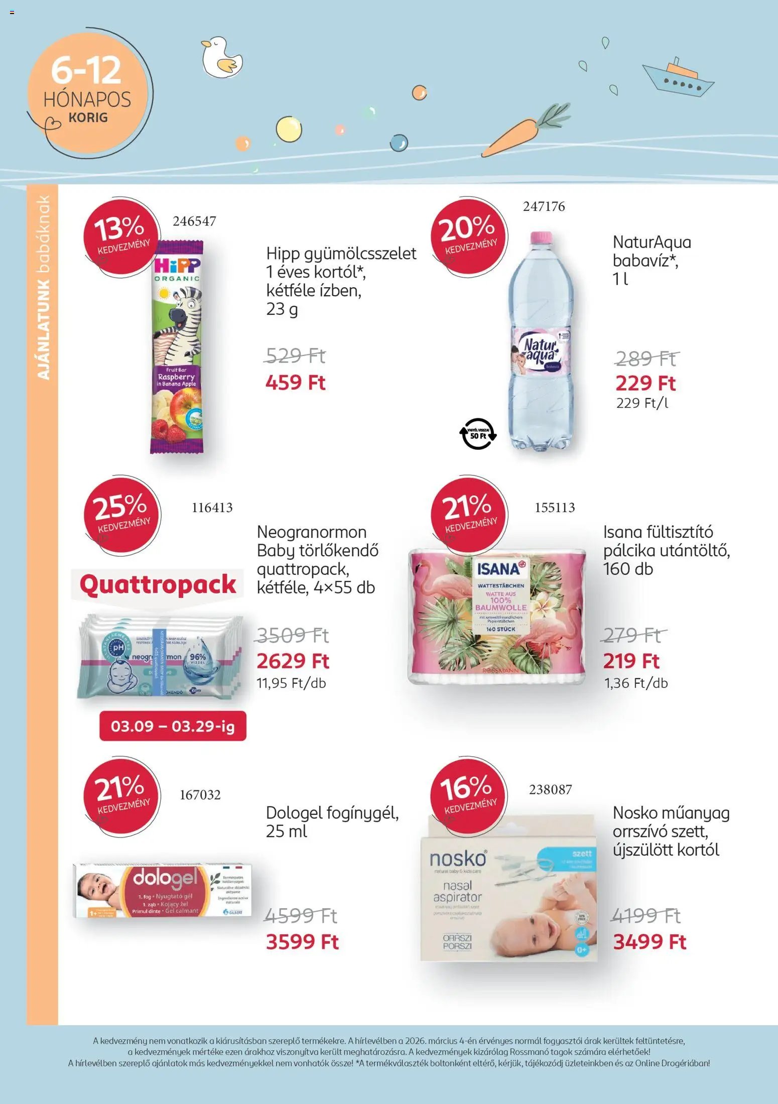 Rossmann újság 2026.03.09. Rossmann Babaprogram (2026-03-09 - 2026-04-05)