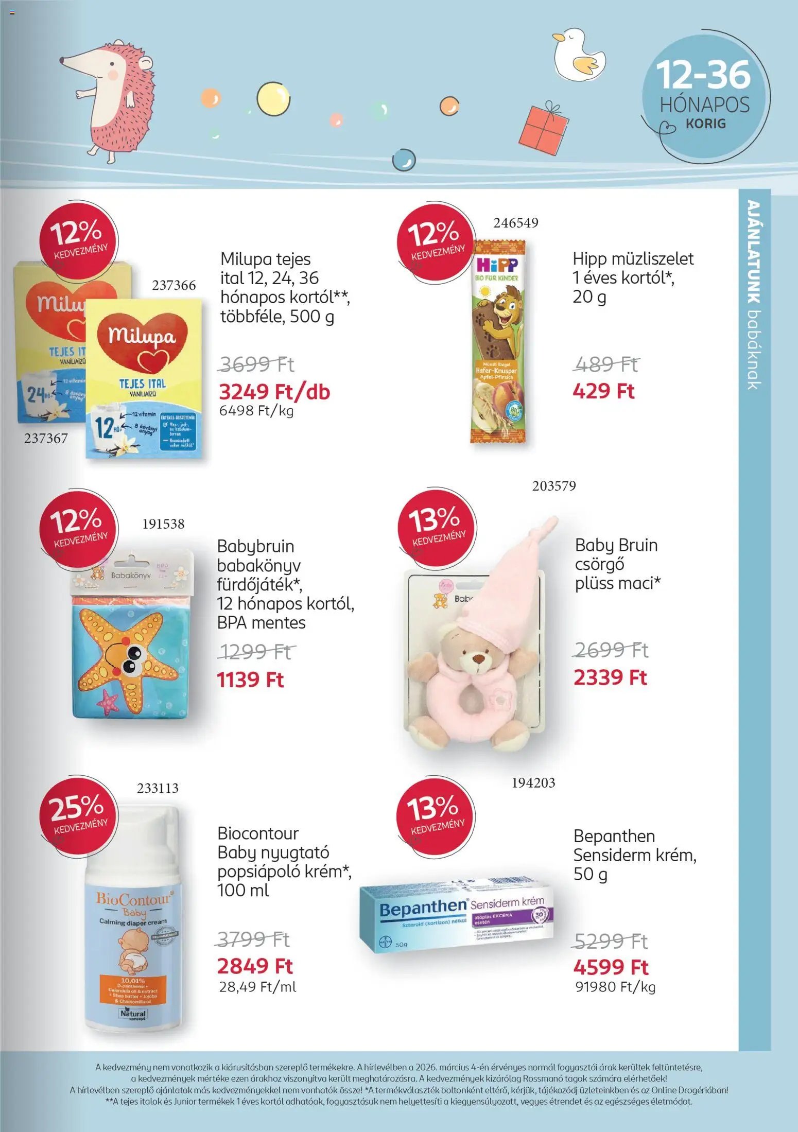 Rossmann újság 2026.03.09. Rossmann Babaprogram (2026-03-09 - 2026-04-05)