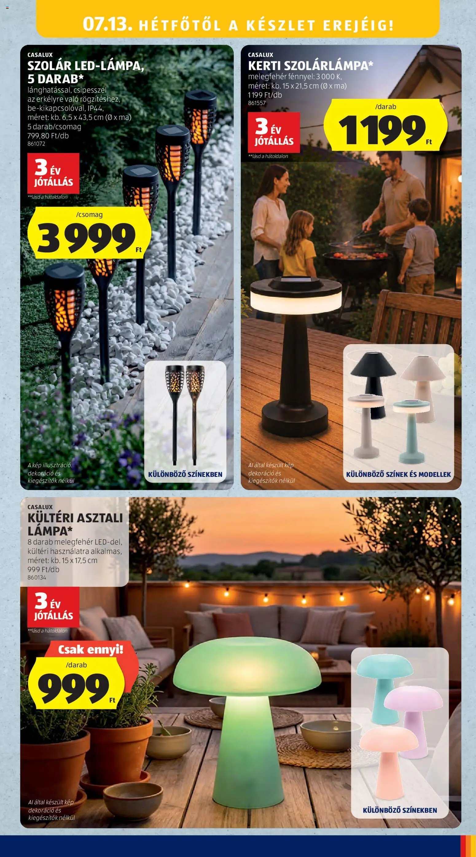 Aldi újság 2026.07.09. Aldi Középső sor termékei