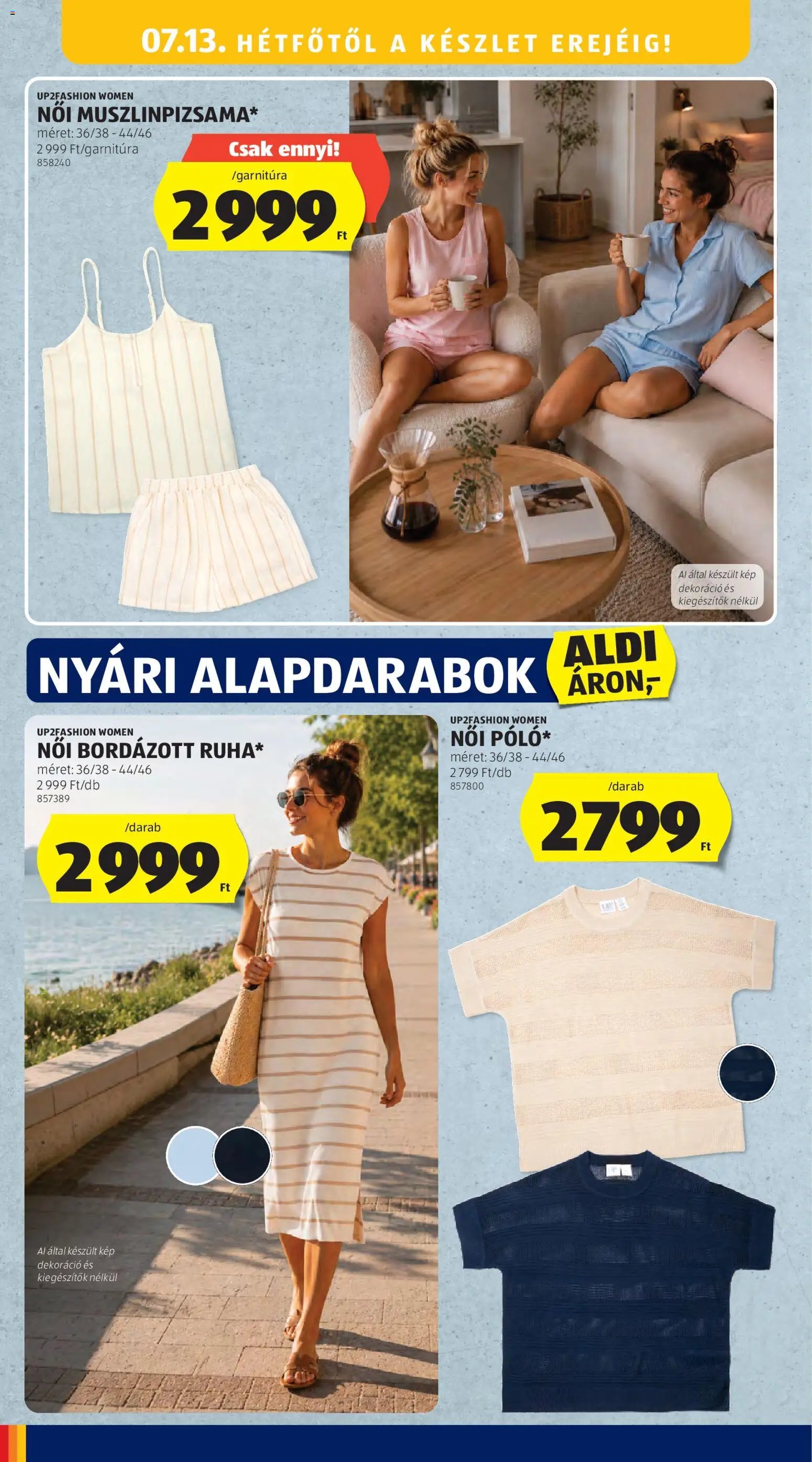 Aldi újság 2026.07.09. Aldi Középső sor termékei
