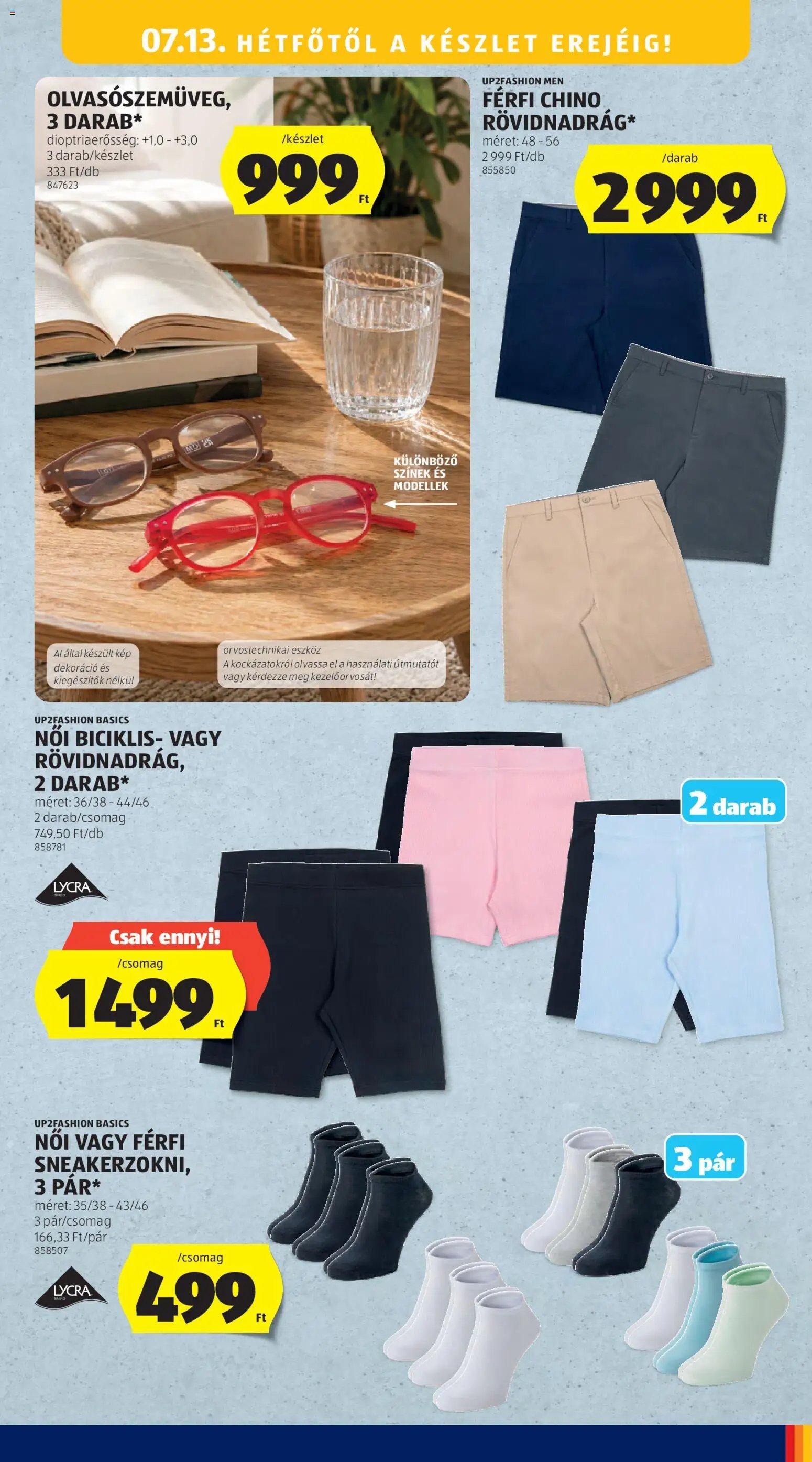 Aldi újság 2026.07.09. Aldi Középső sor termékei
