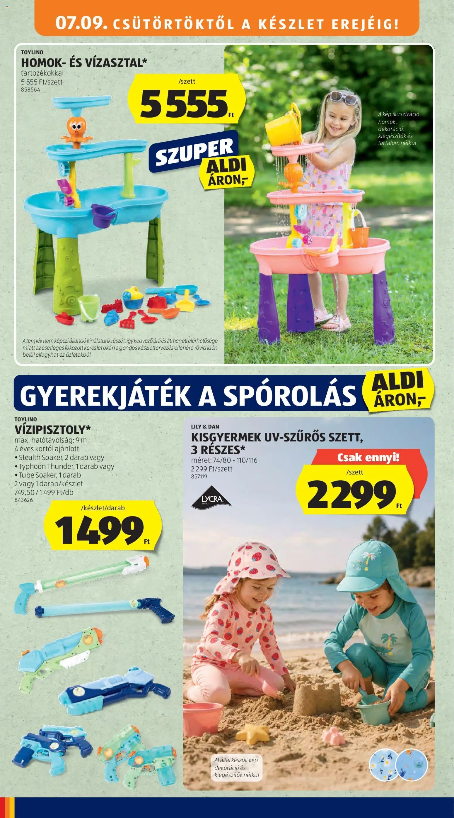Aldi újság 2026.07.09. Aldi Középső sor termékei