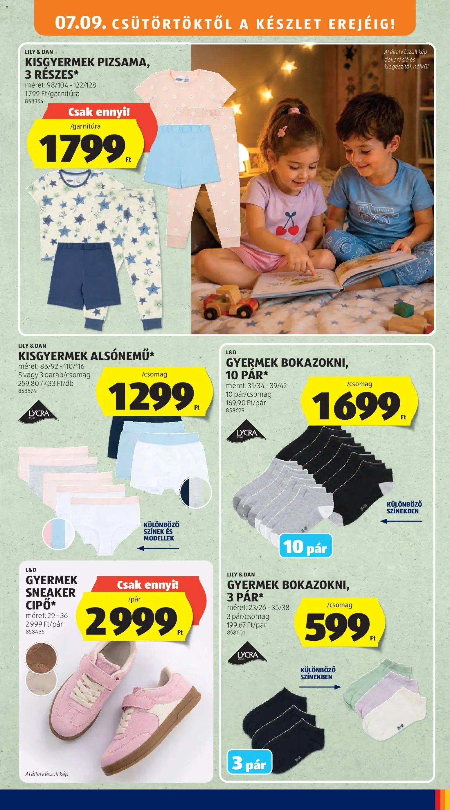 Aldi újság 2026.07.09. Aldi Középső sor termékei