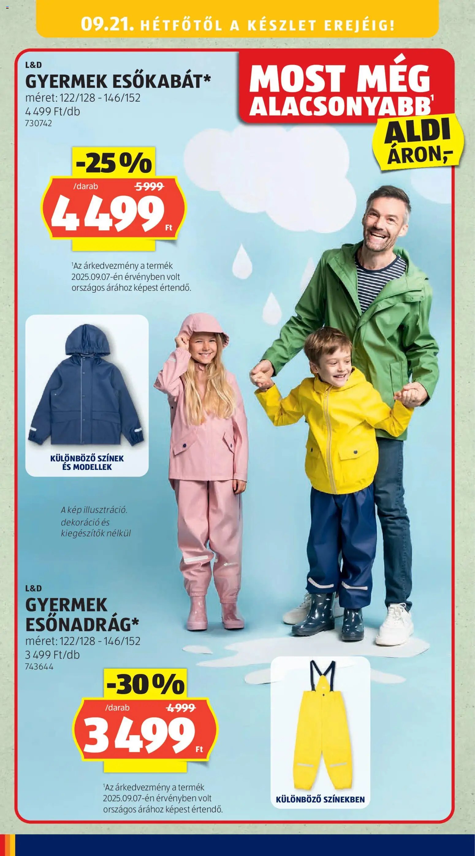 Aldi újság 2026.09.17. Aldi Középső sor termékei