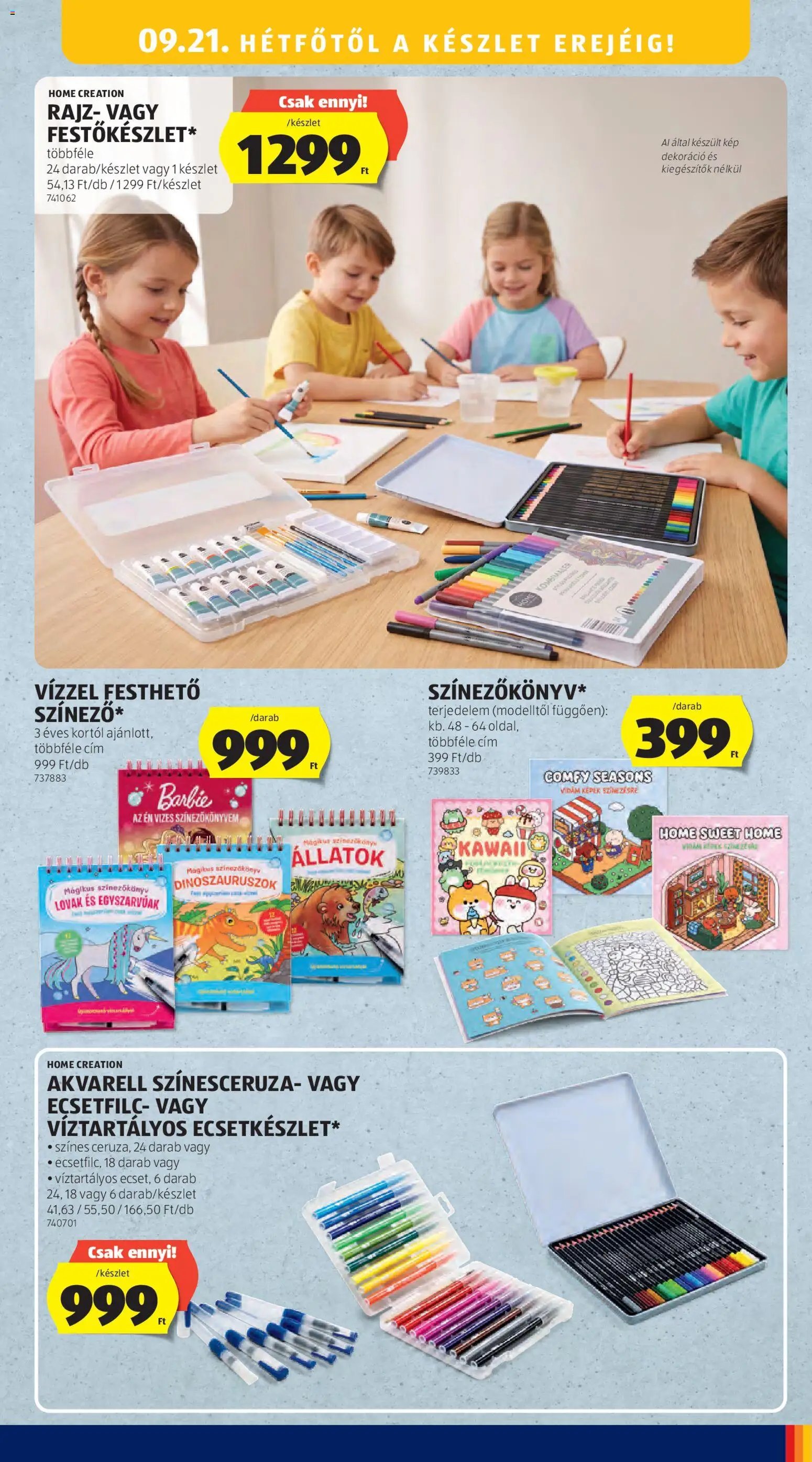 Aldi újság 2026.09.17. Aldi Középső sor termékei