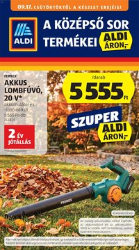 Aldi újság 2026.09.17. Aldi Középső sor termékei