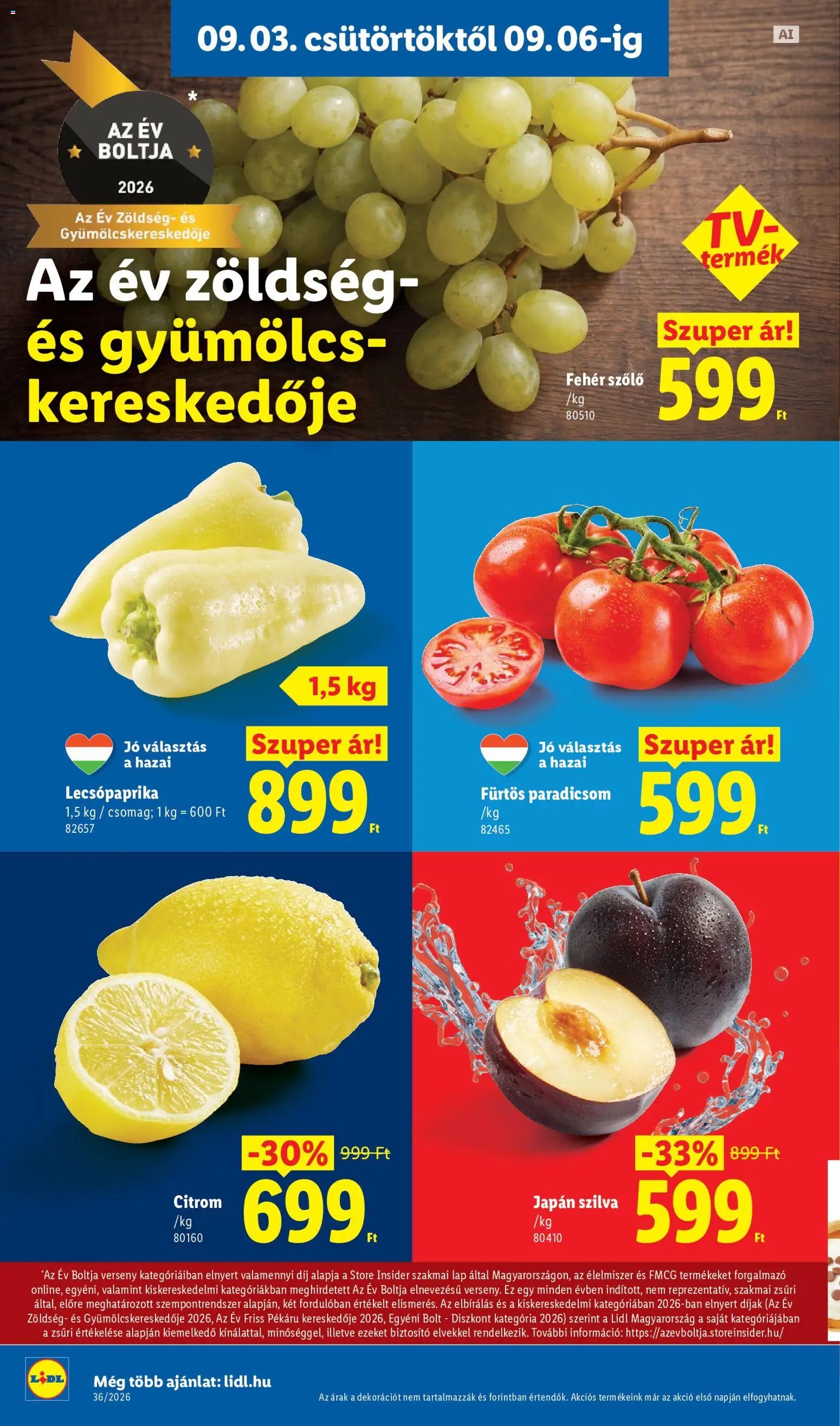 Lidl újság 2026.09.03. Lidl akciós újság