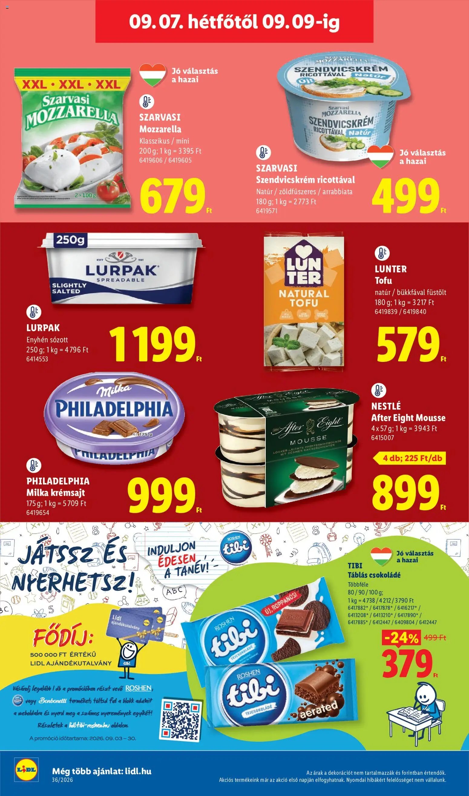 Lidl újság 2026.09.03. Lidl akciós újság