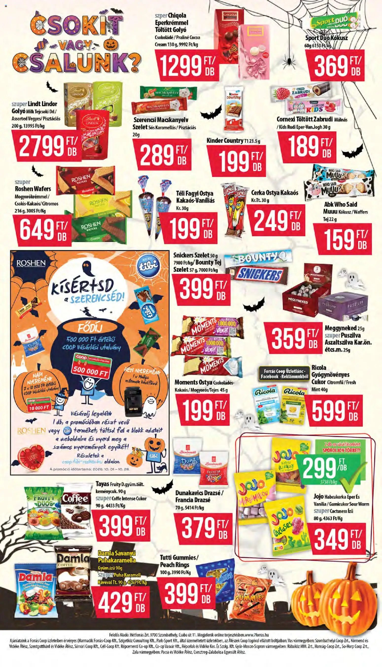 COOP akciós ujság 2026.10.15. 🎃 HALLOWEEN 🧡