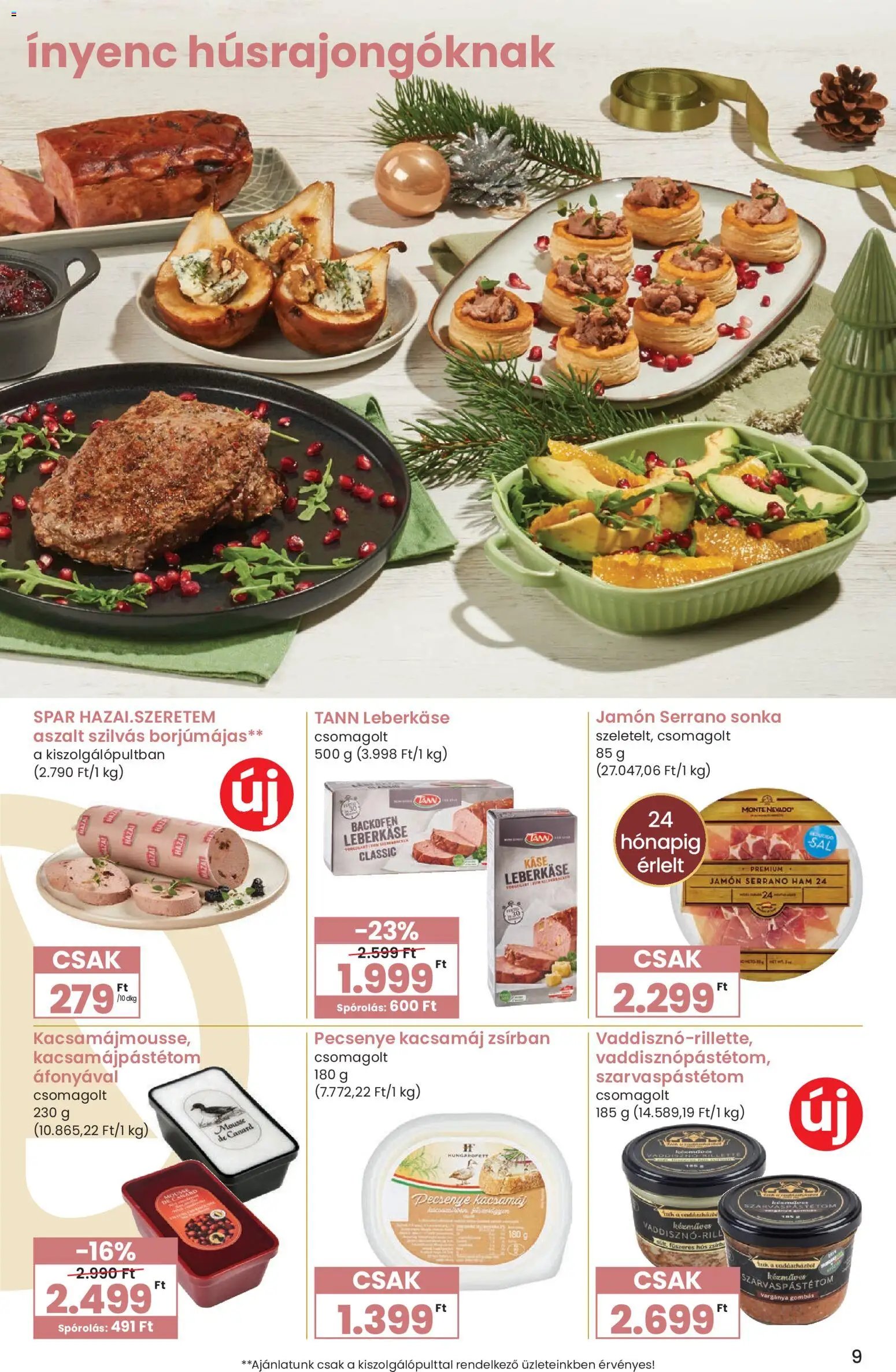 Spar újság 2025.11.27. Karácsonyi Ínyenc katalógus (2025-11-27 - 2025-12-27)