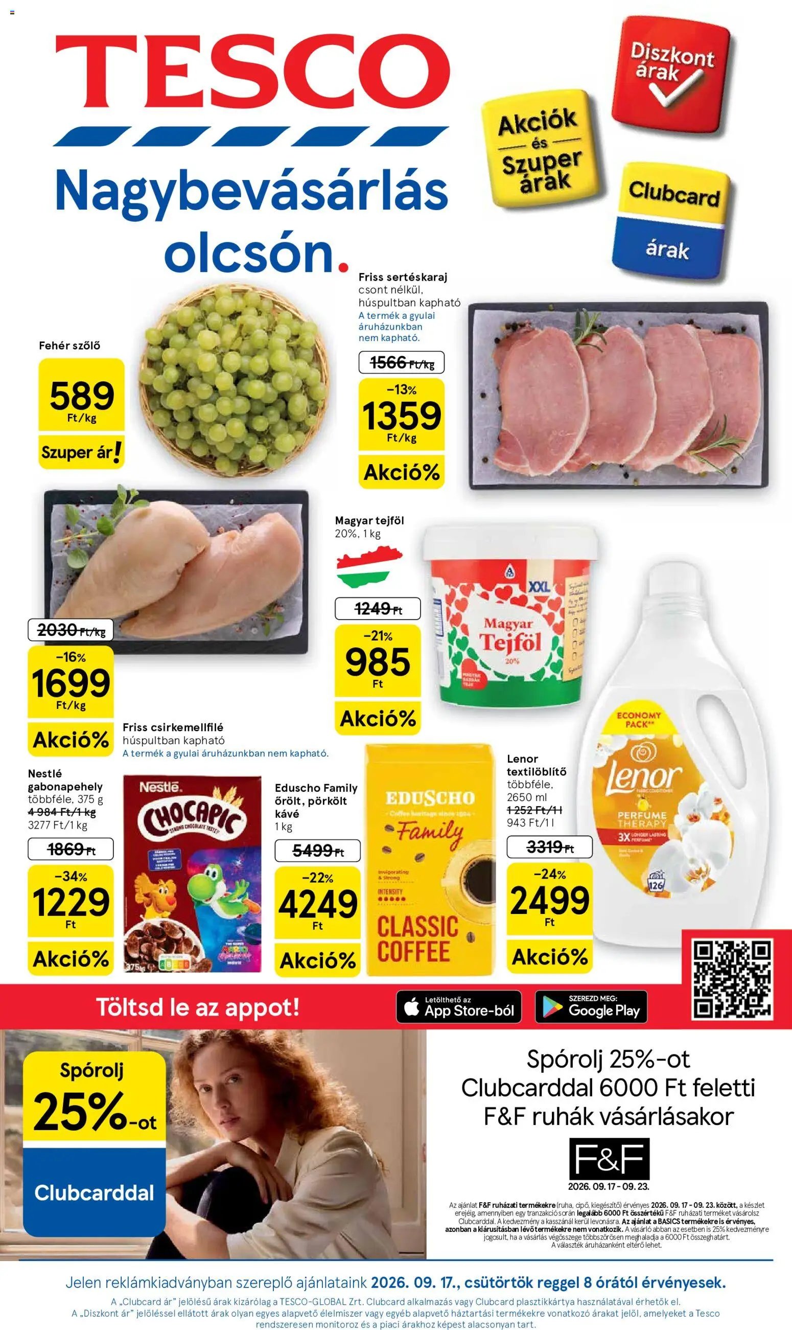 Tesco újság 2026.09.17. Tesco aktuális akciós újság