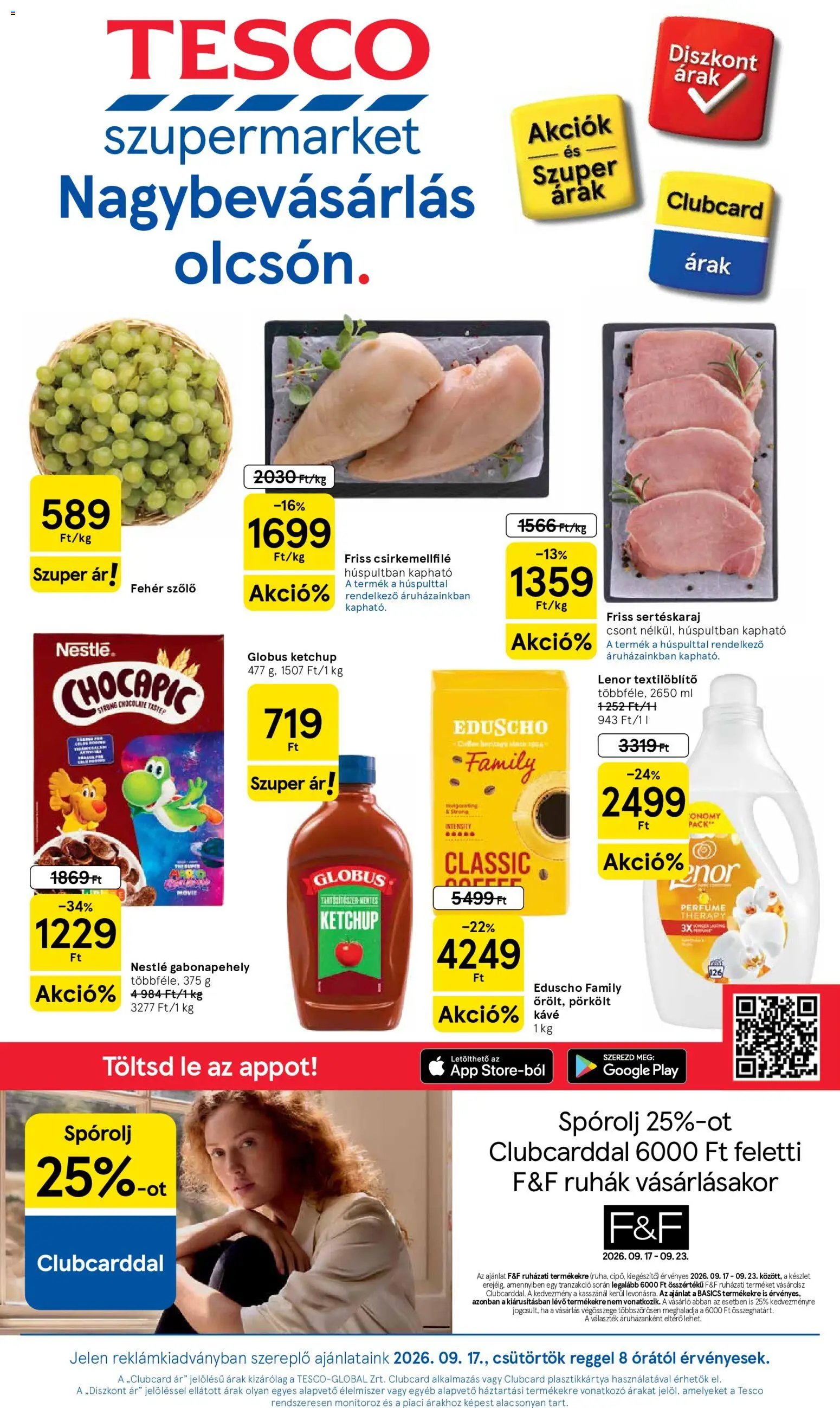 Tesco újság 2026.09.17. Tesco Szupermarket akciós újság