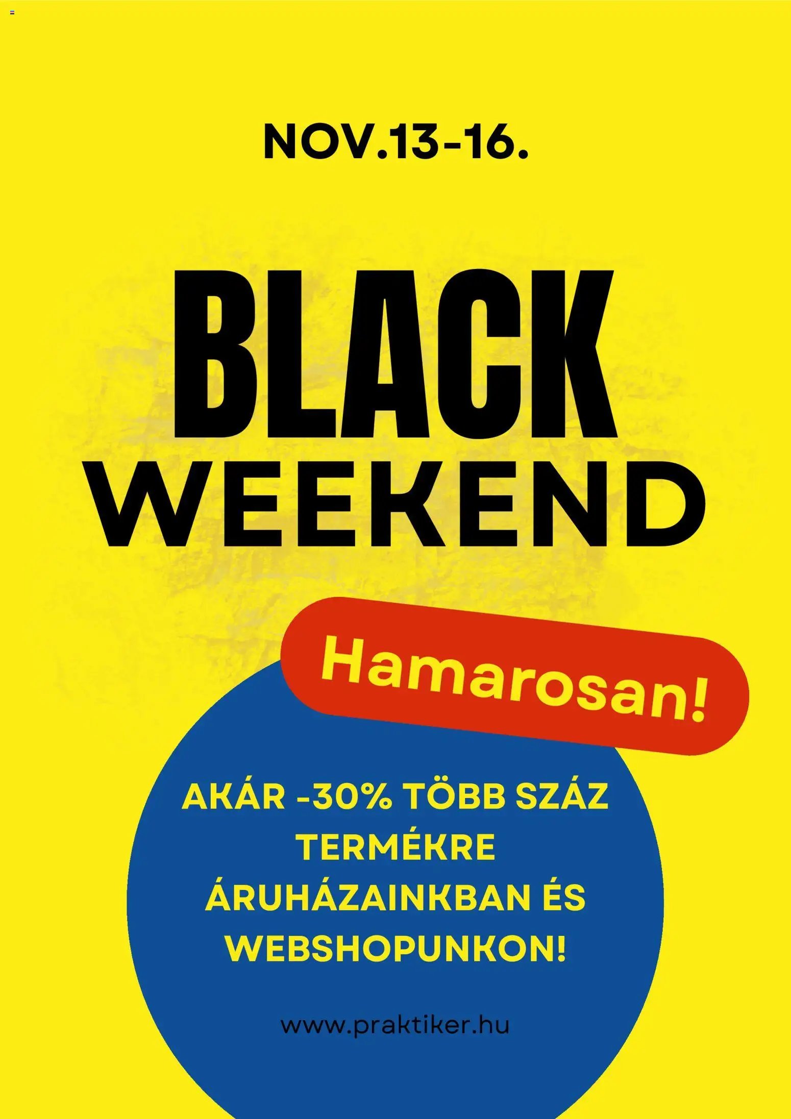 Praktiker újság 2025.11.03. Black Friday értesítés (2025-11-03)