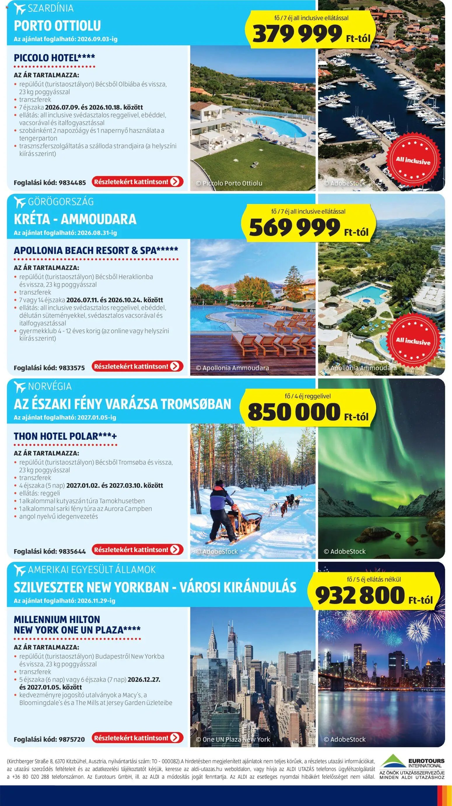 Aldi újság 2026.07.09. Aldi Utazás katalógus