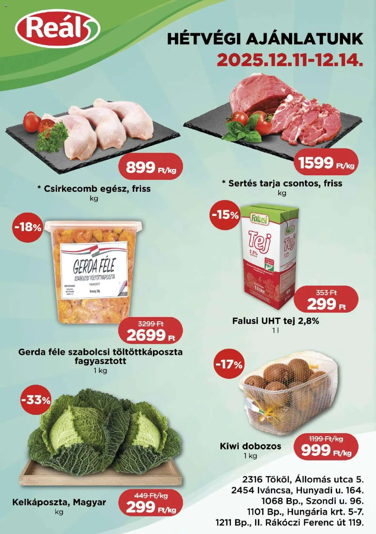 Reál újság 2025.12.11. Bevásárló hétvége - Pest megye (2025-12-11 - 2025-12-14)