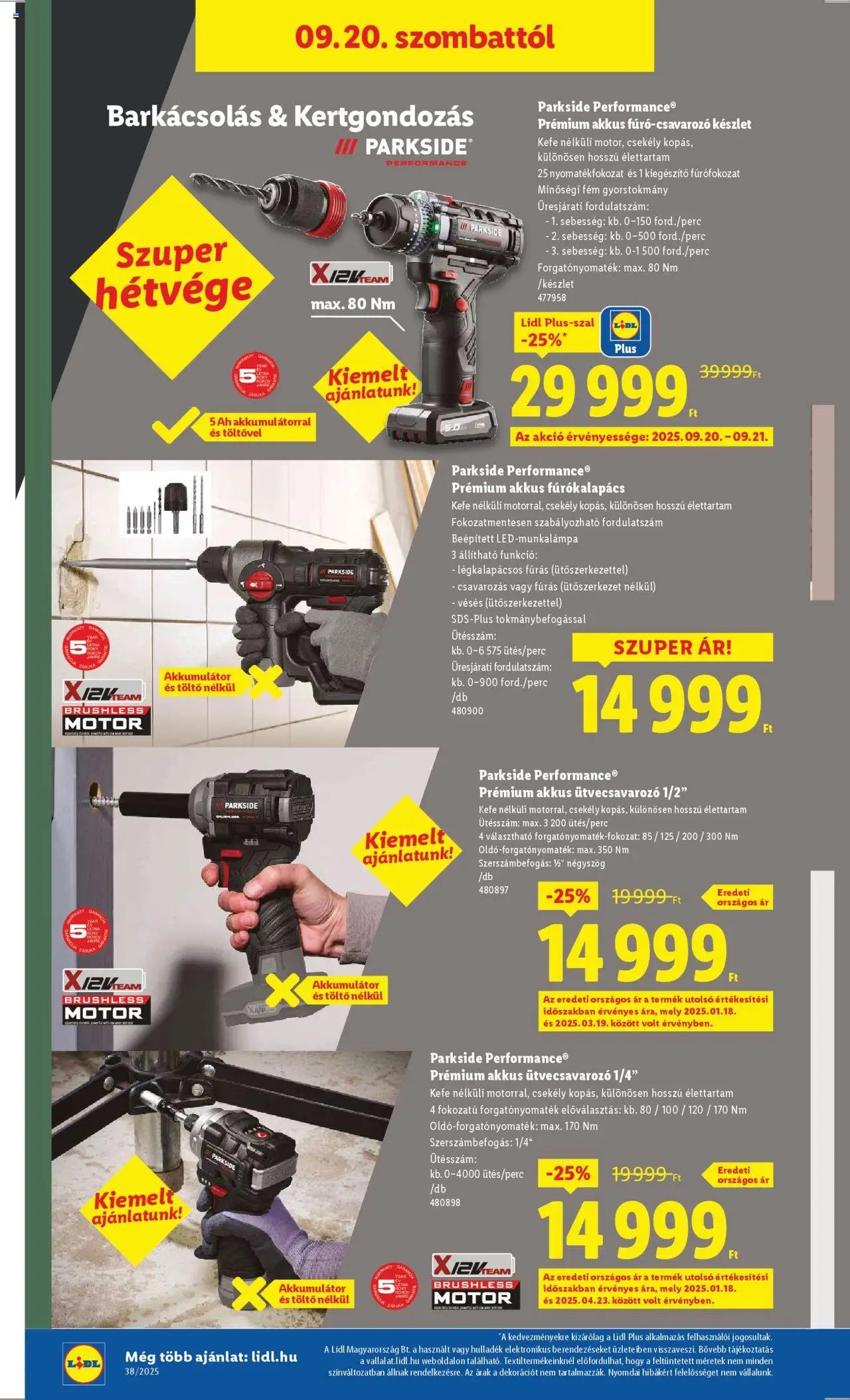 Lidl újság 2025.09.18. Nonfood kínálatunk (2025-09-18 - 2025-09-24)