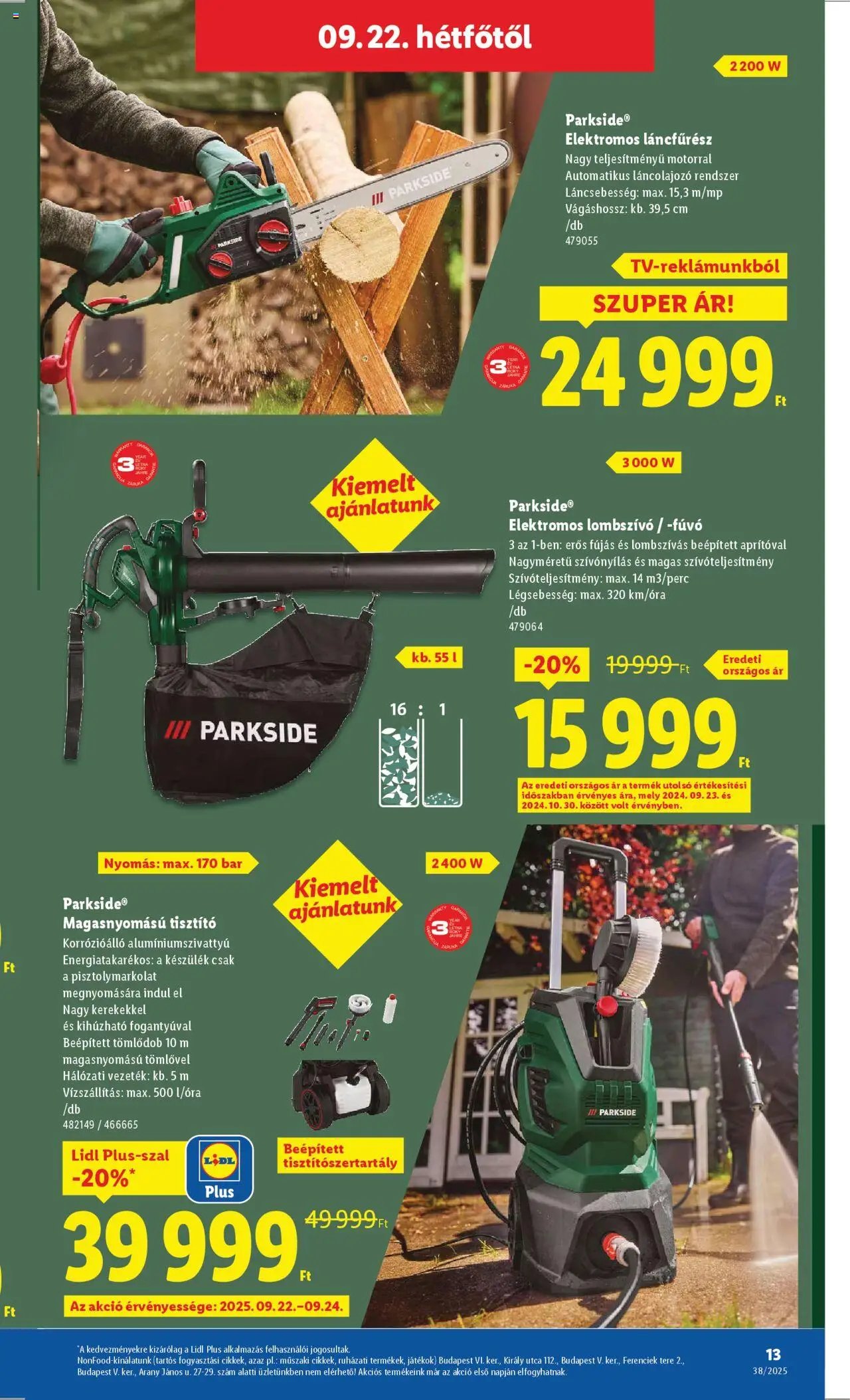 Lidl újság 2025.09.18. Nonfood kínálatunk (2025-09-18 - 2025-09-24)