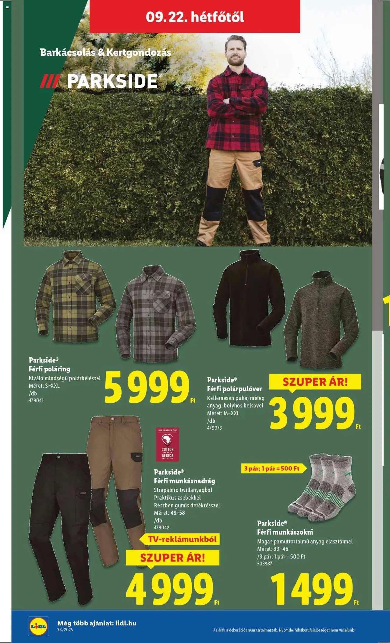 Lidl újság 2025.09.18. Nonfood kínálatunk (2025-09-18 - 2025-09-24)
