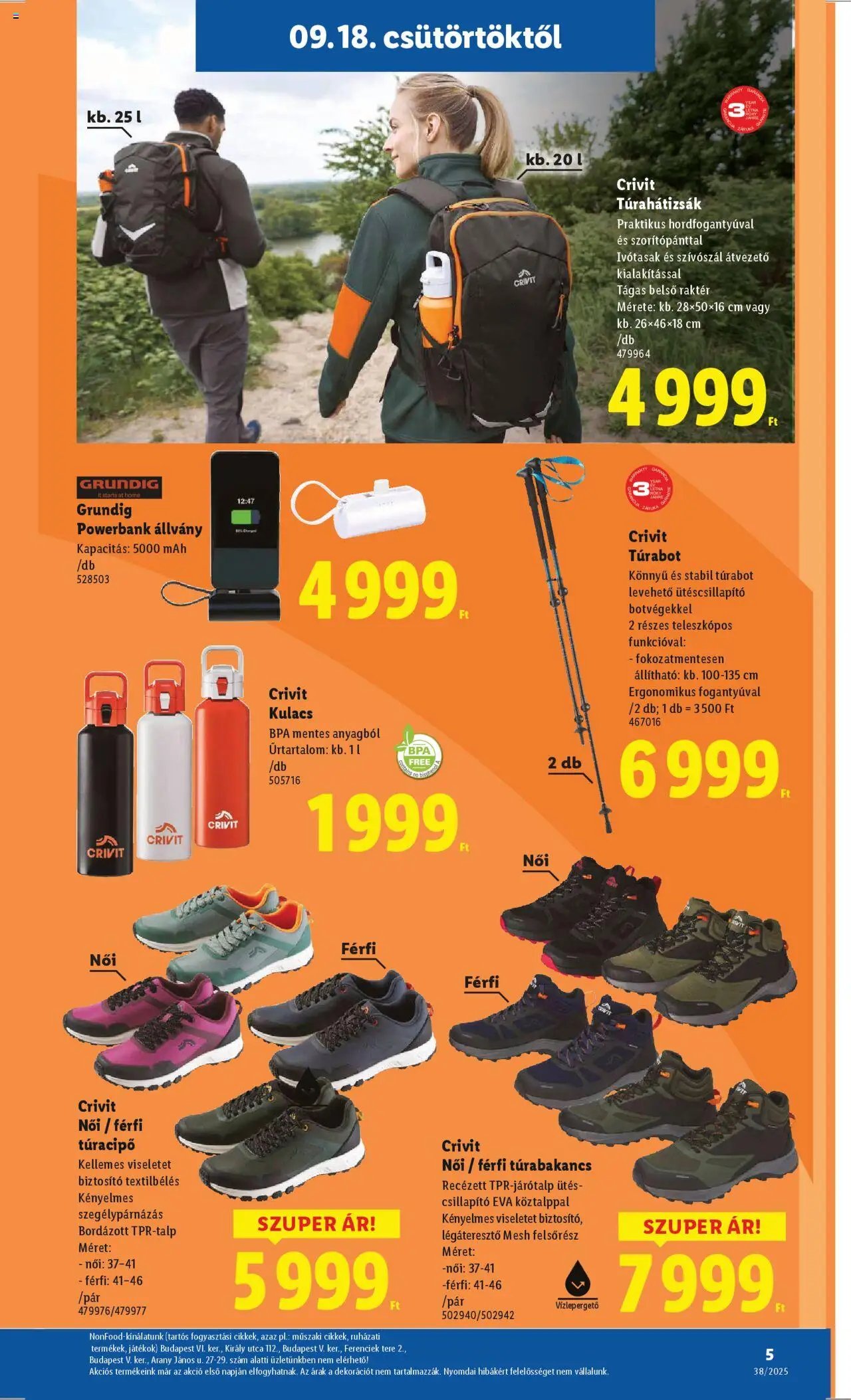 Lidl újság 2025.09.18. Nonfood kínálatunk (2025-09-18 - 2025-09-24)