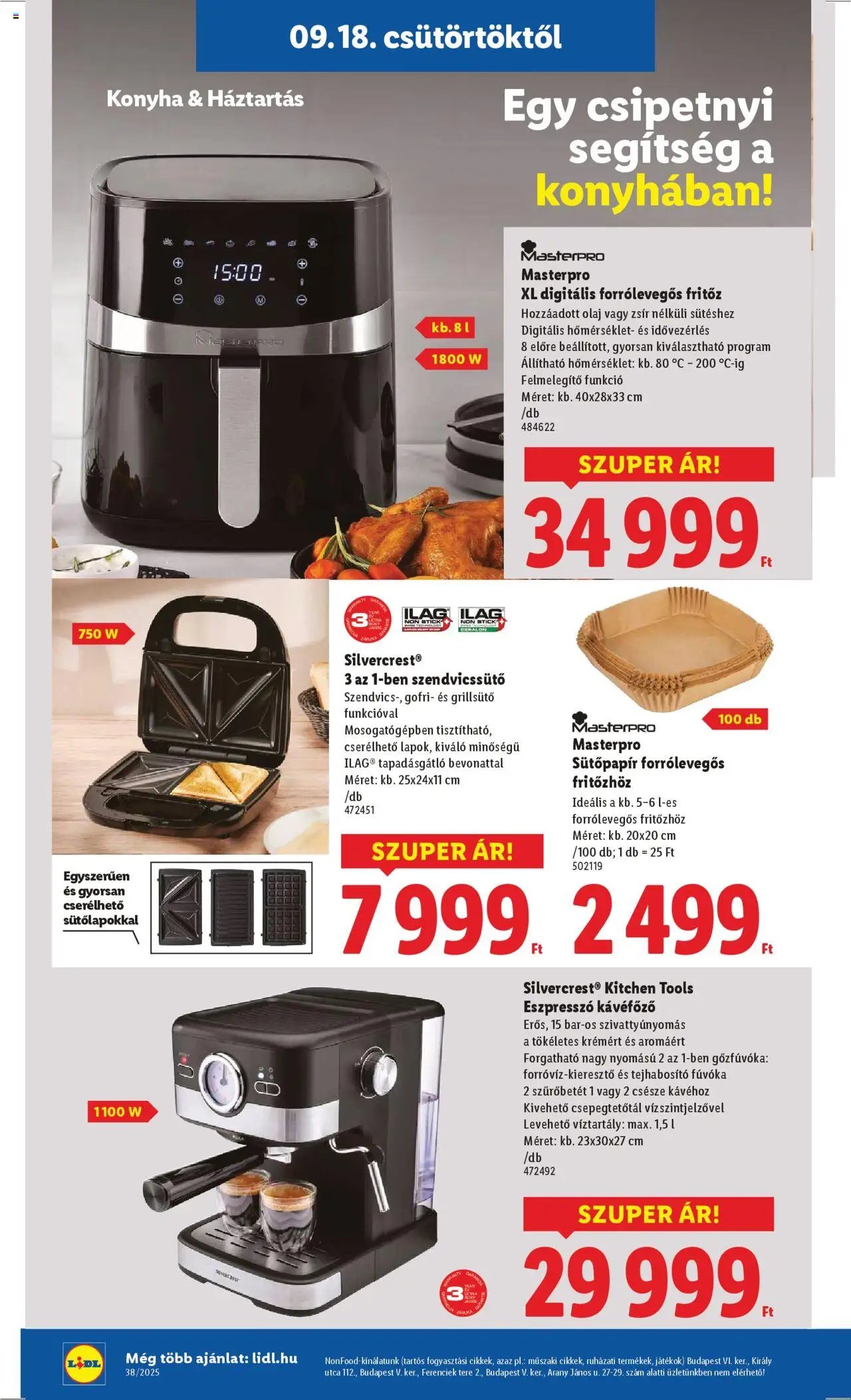 Lidl újság 2025.09.18. Nonfood kínálatunk (2025-09-18 - 2025-09-24)