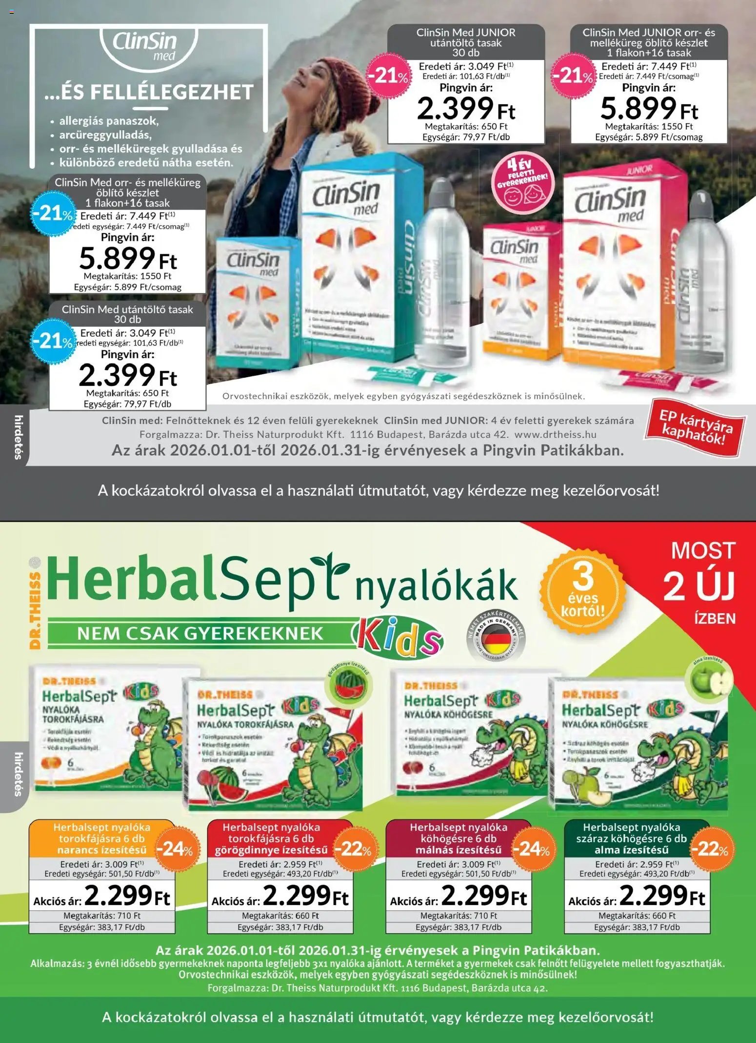 Pingvin Patika újság 2026.01.01. Pingvin Magazin (2026-01-01 - 2026-01-31)