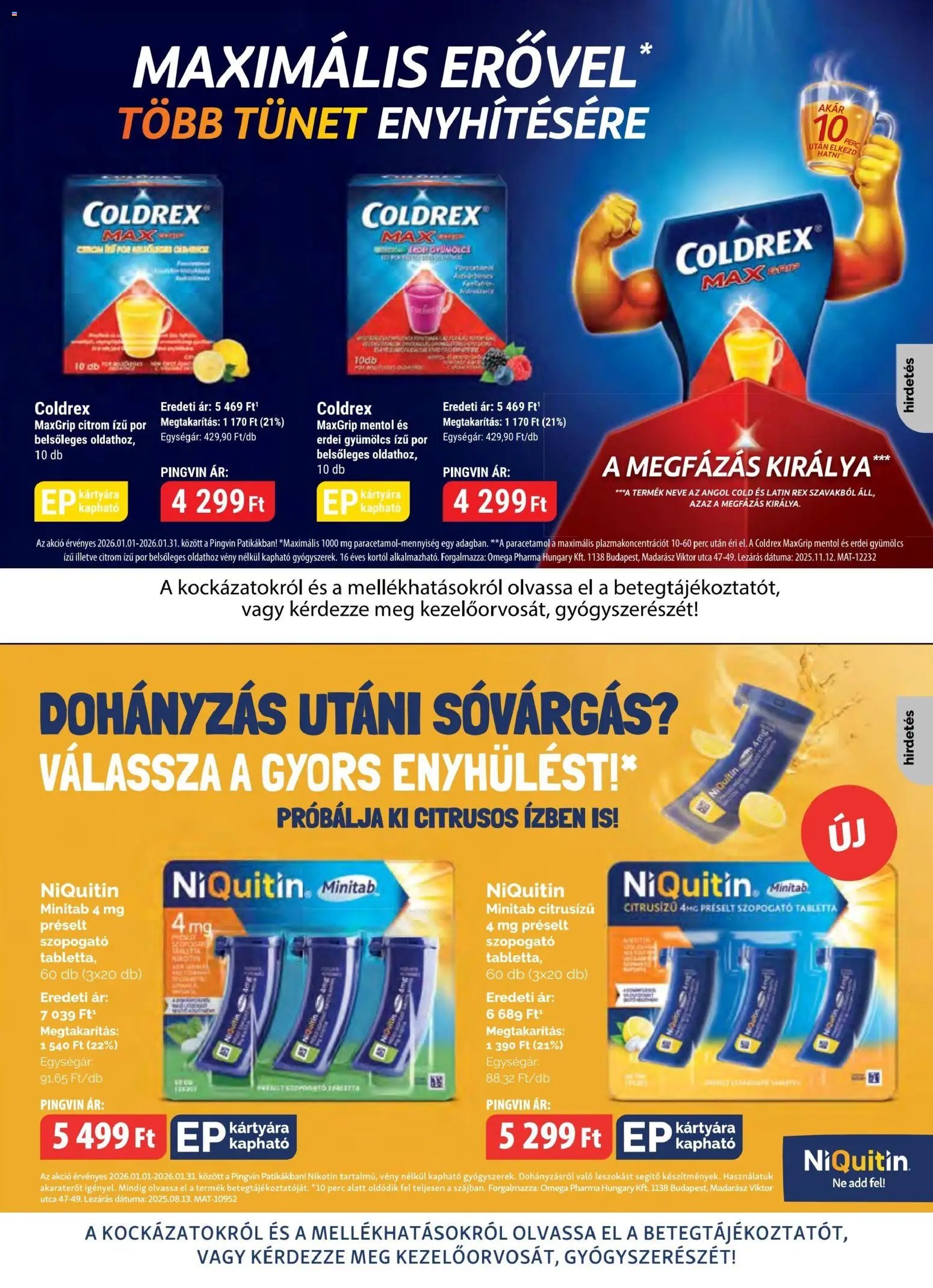 Pingvin Patika újság 2026.01.01. Pingvin Magazin (2026-01-01 - 2026-01-31)